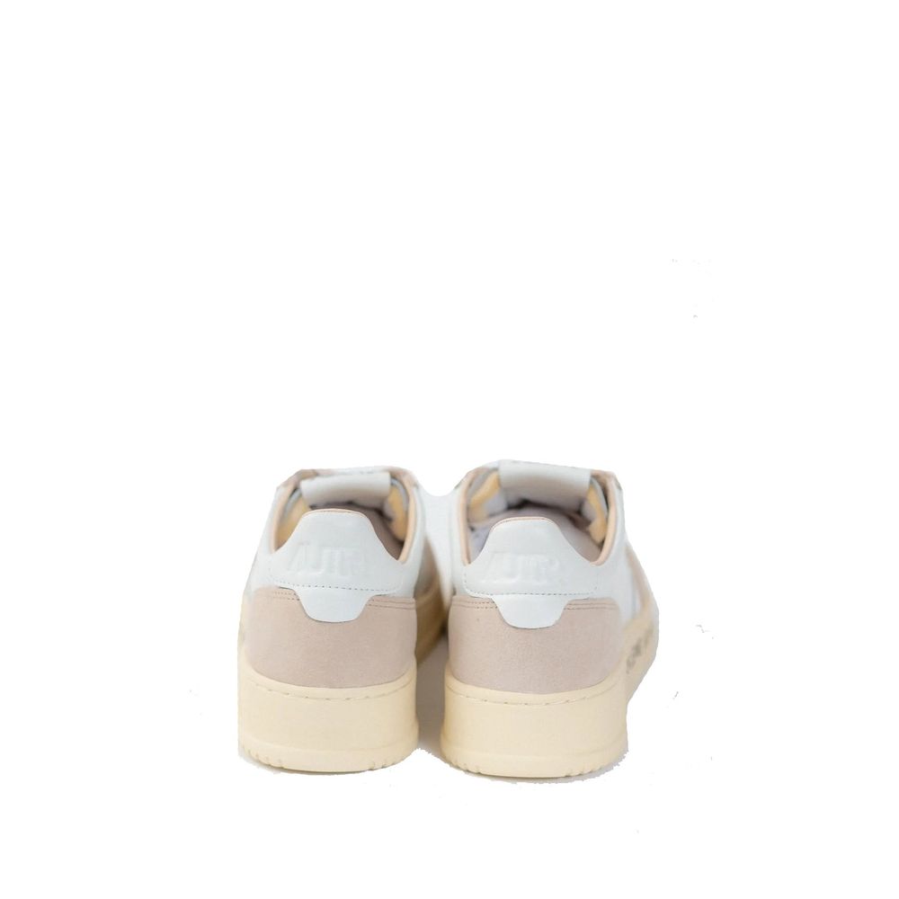 Autry White Goatskin Athletic Sneakers