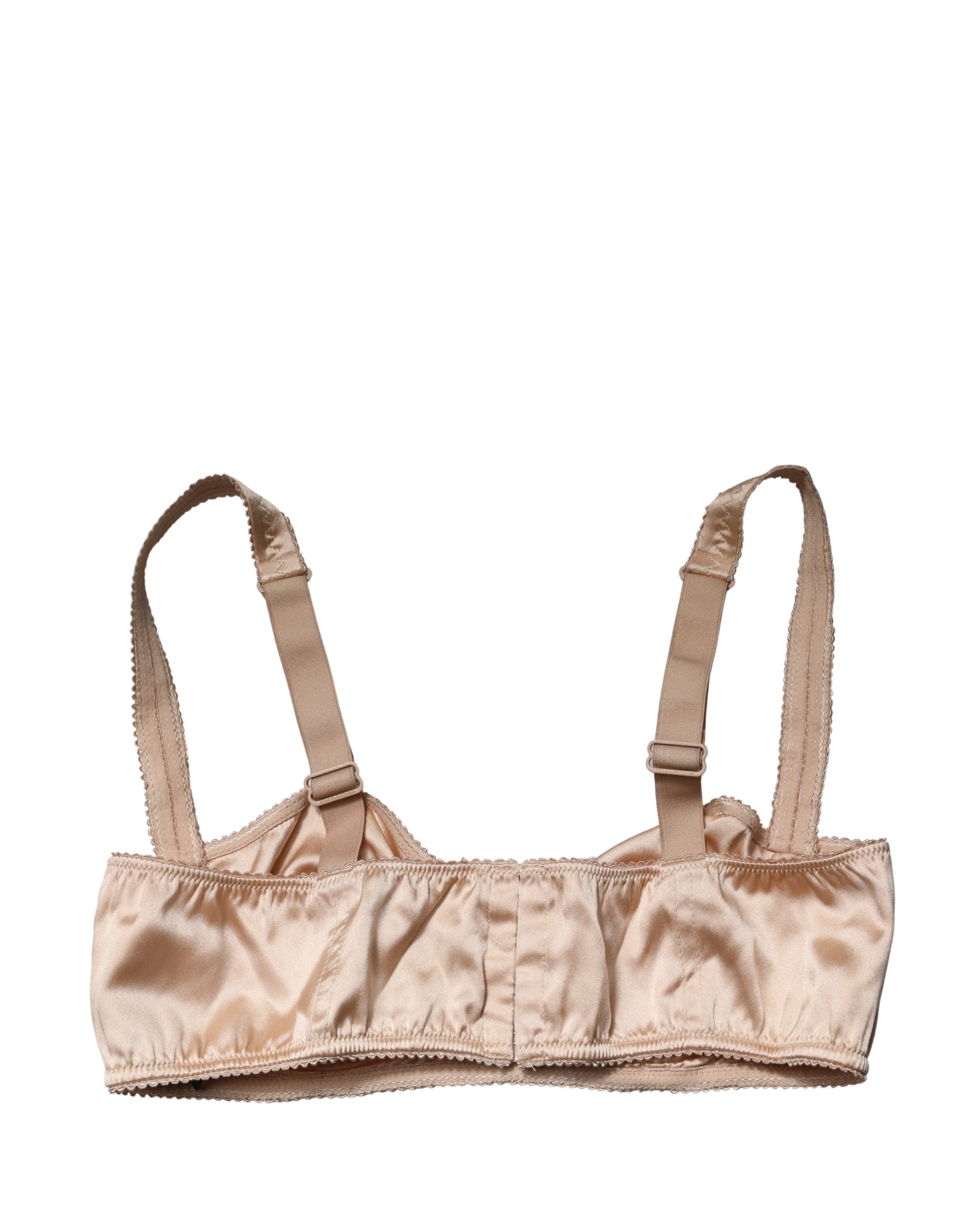 Dolce & Gabbana Beige Semi-Pad Underwire Balconette Bra Underwear