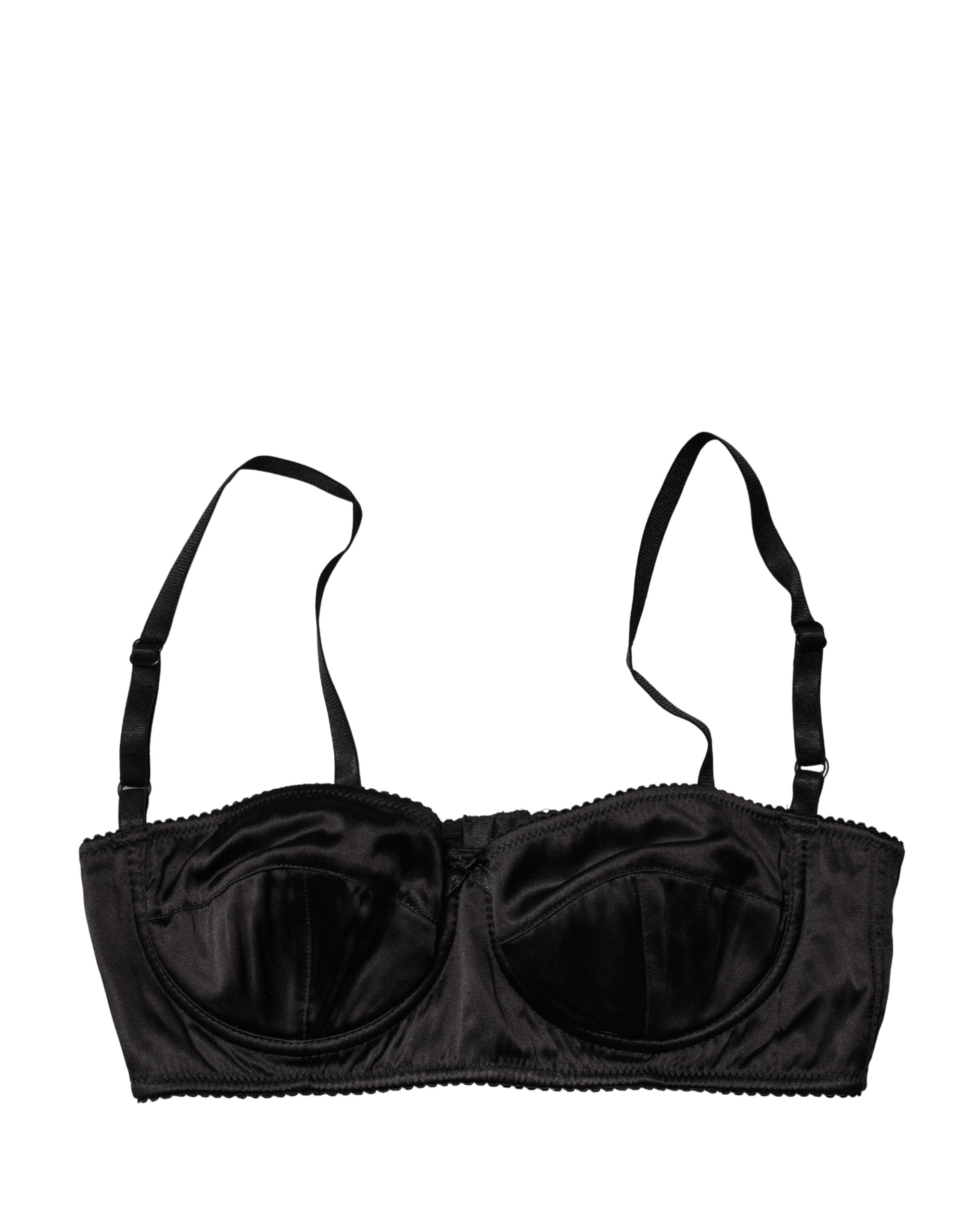 New Dolce & Gabbana Black Semi-Pad Underwire Balconette Bra Underwear