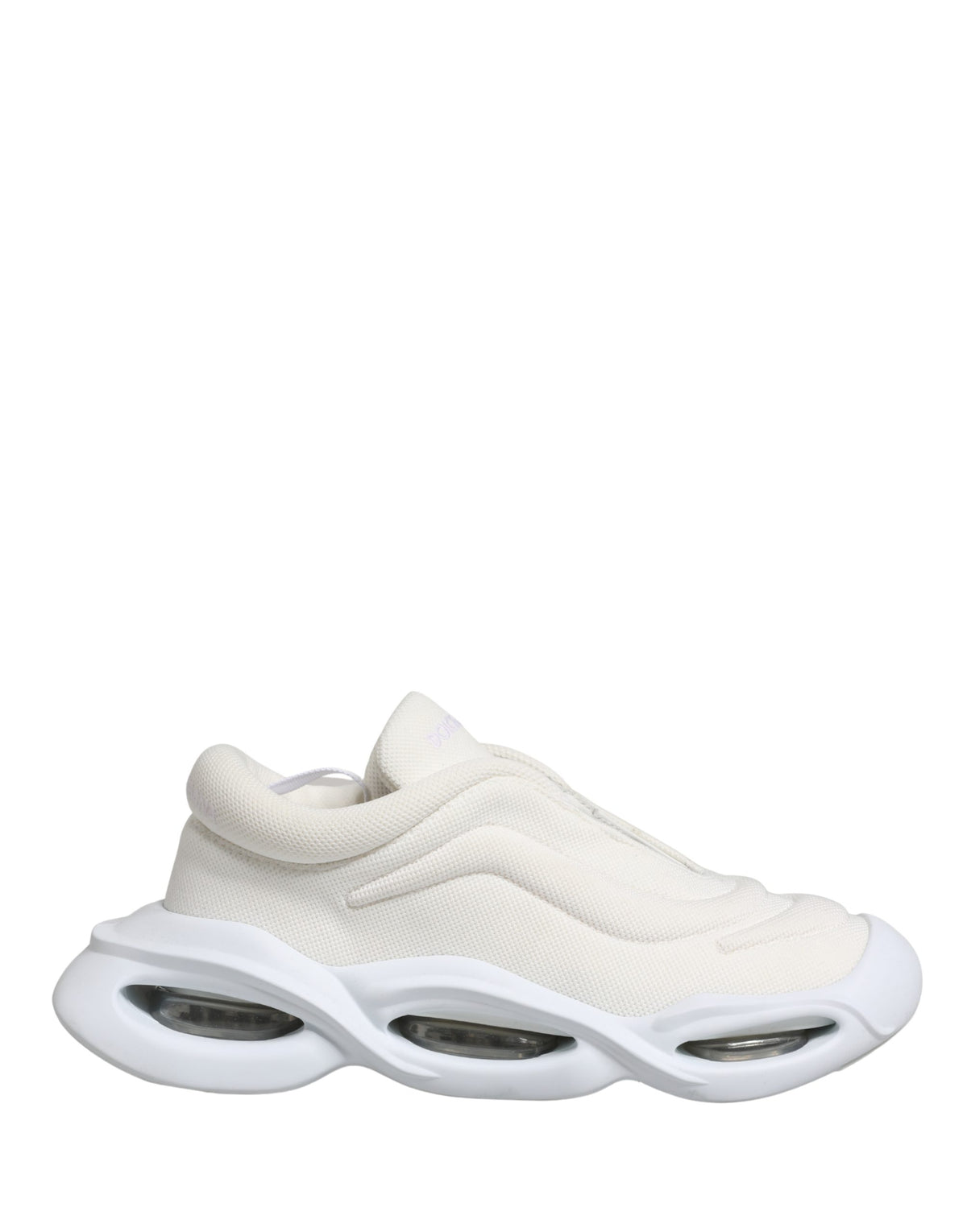 New Dolce & Gabbana White Slip On Wave Low Top Sneakers Shoes