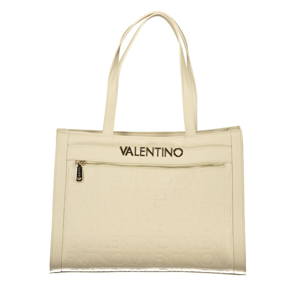 Mario Valentino Beige Womens Bag With Multiple Pockets