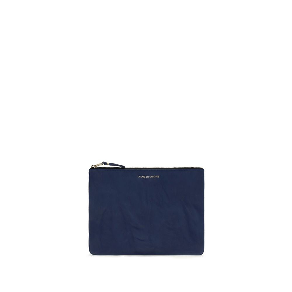 Comme Des Garçons Blue Leather Wallet