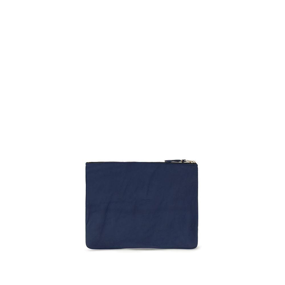 Comme Des Garçons Blue Leather Wallet