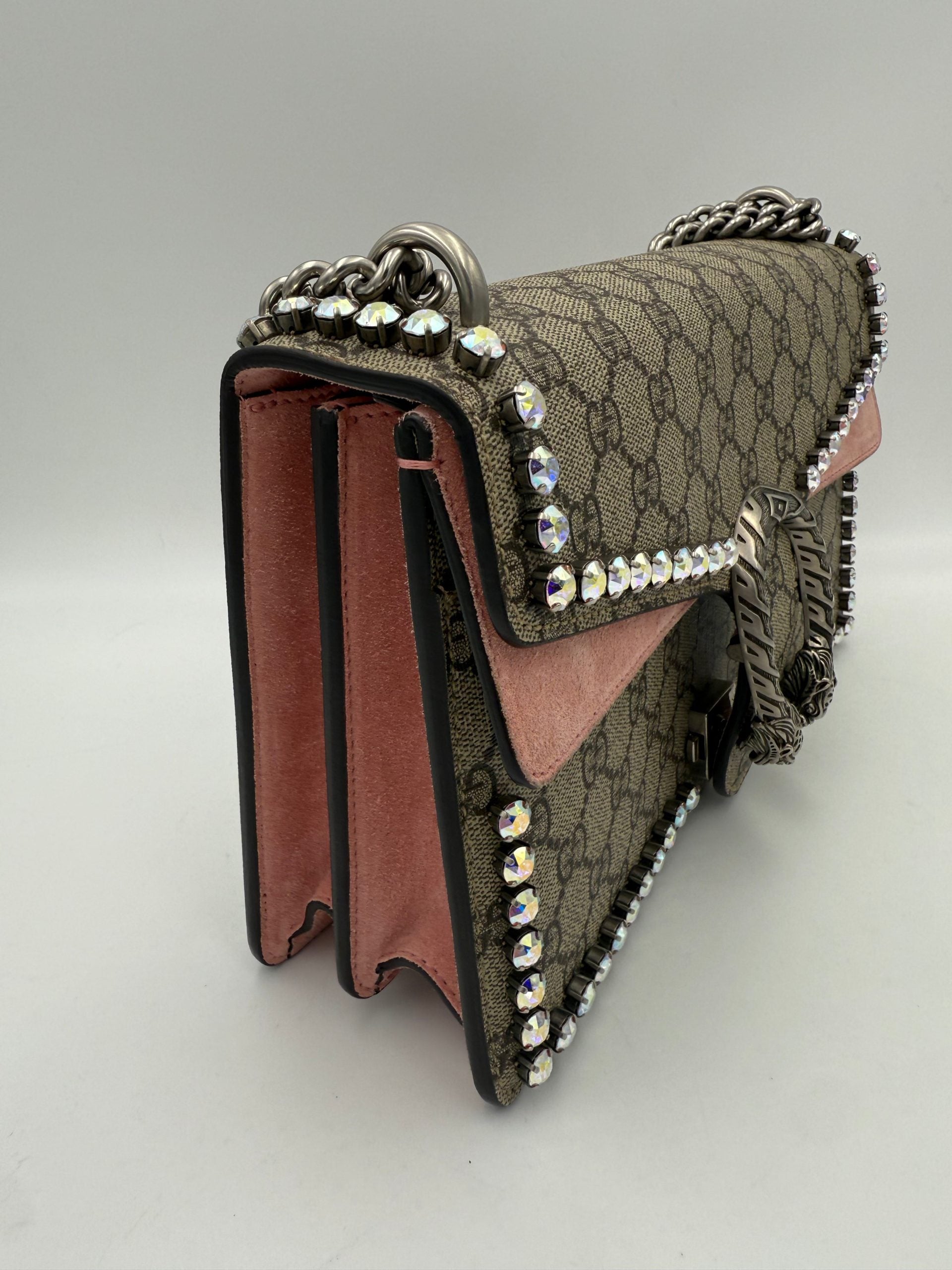 Pre-Owned Gucci GUCCI DIONYSUS GG Supreme with Diamantes Handbag Multicolor Women's AB (Very Good — between Lightly Used and Used)