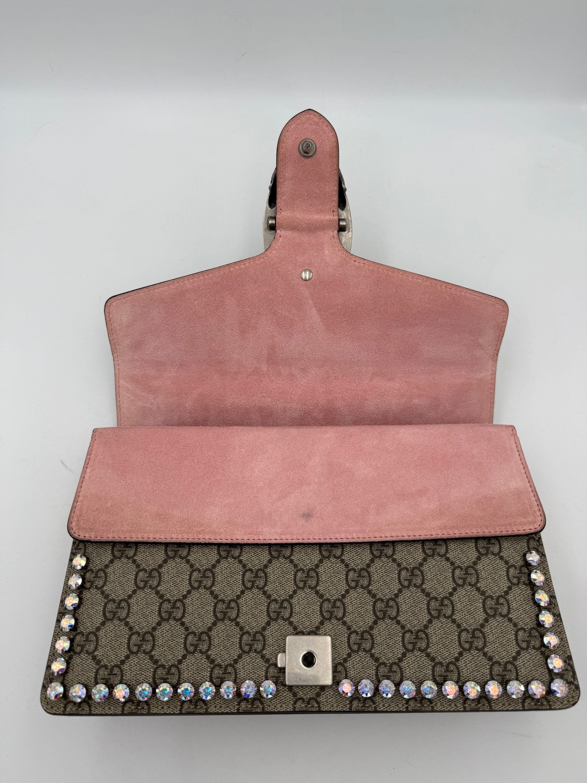 Pre-Owned Gucci GUCCI DIONYSUS GG Supreme with Diamantes Handbag Multicolor Women's AB (Very Good — between Lightly Used and Used)