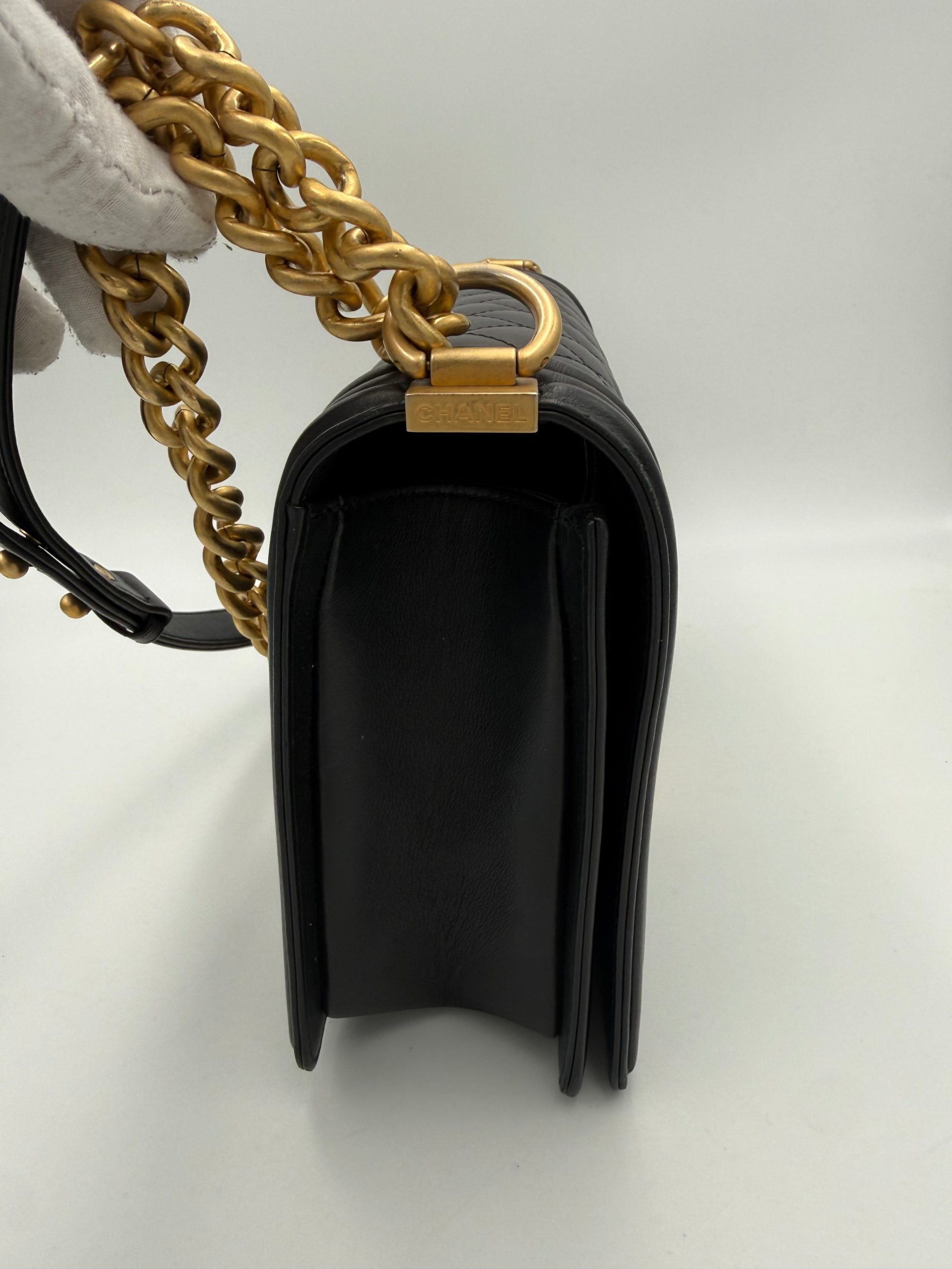 Pre-Owned Chanel CHANEL BOY Large Handbag Multicolor Women's AB (Very Good — between Lightly Used and Used)