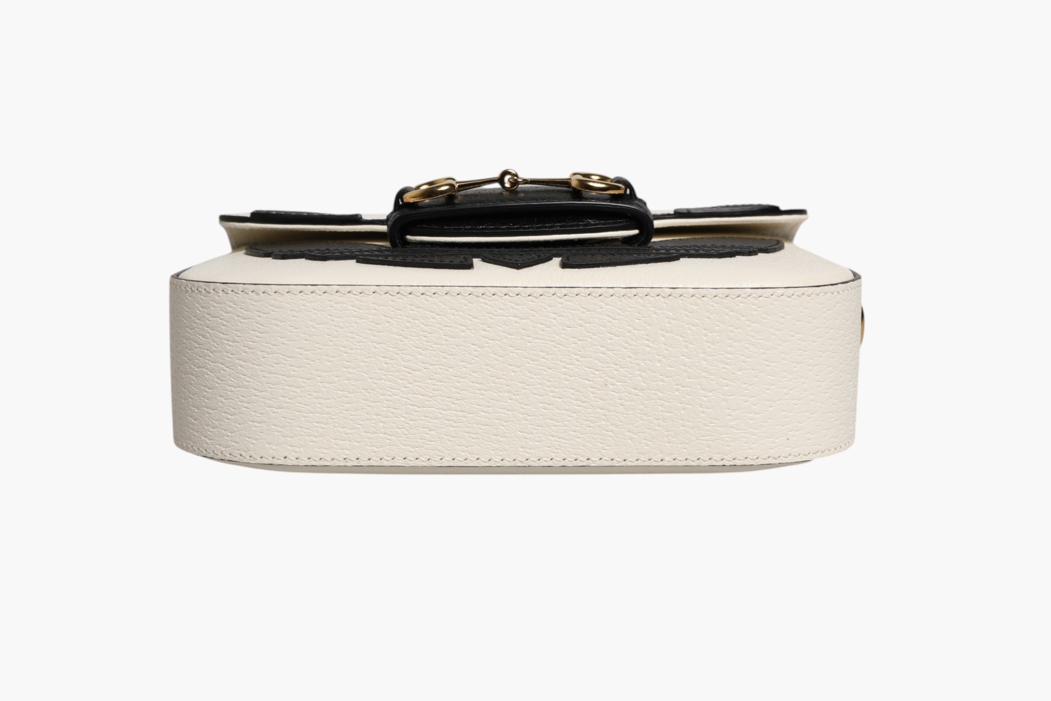 Pre-Owned Gucci x Adidas Horsebit 1955 White Black Calfskin Leather Shoulder Bag White Women's A (Excellent — Like New)