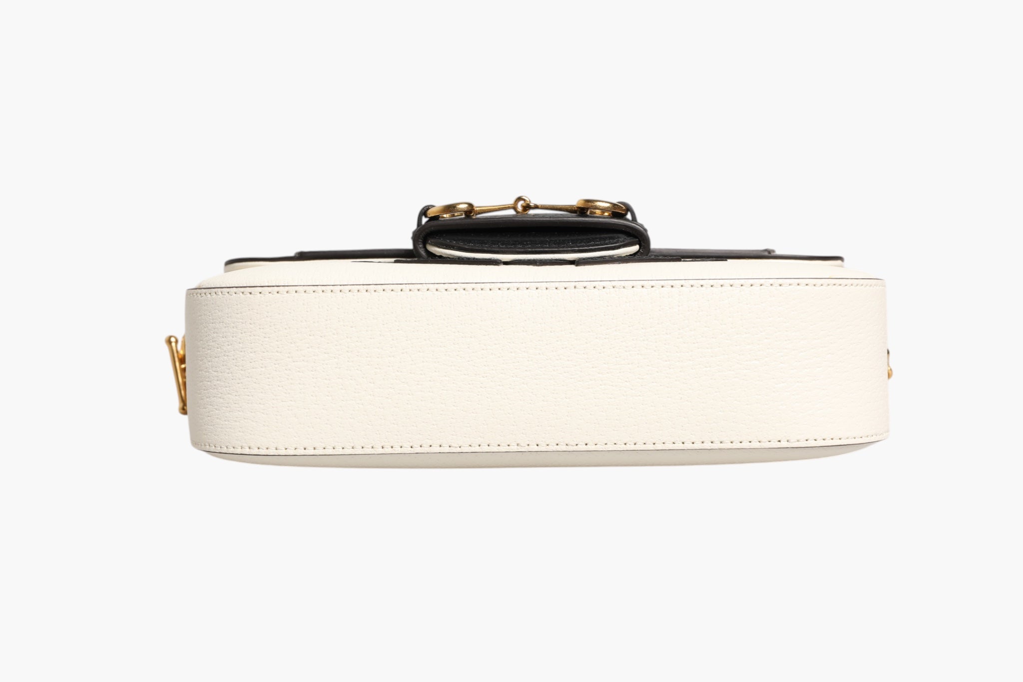 Pre-Owned Gucci x Adidas Horsebit 1955 White Black Calfskin Leather Shoulder Bag White Women's A (Excellent — Like New)