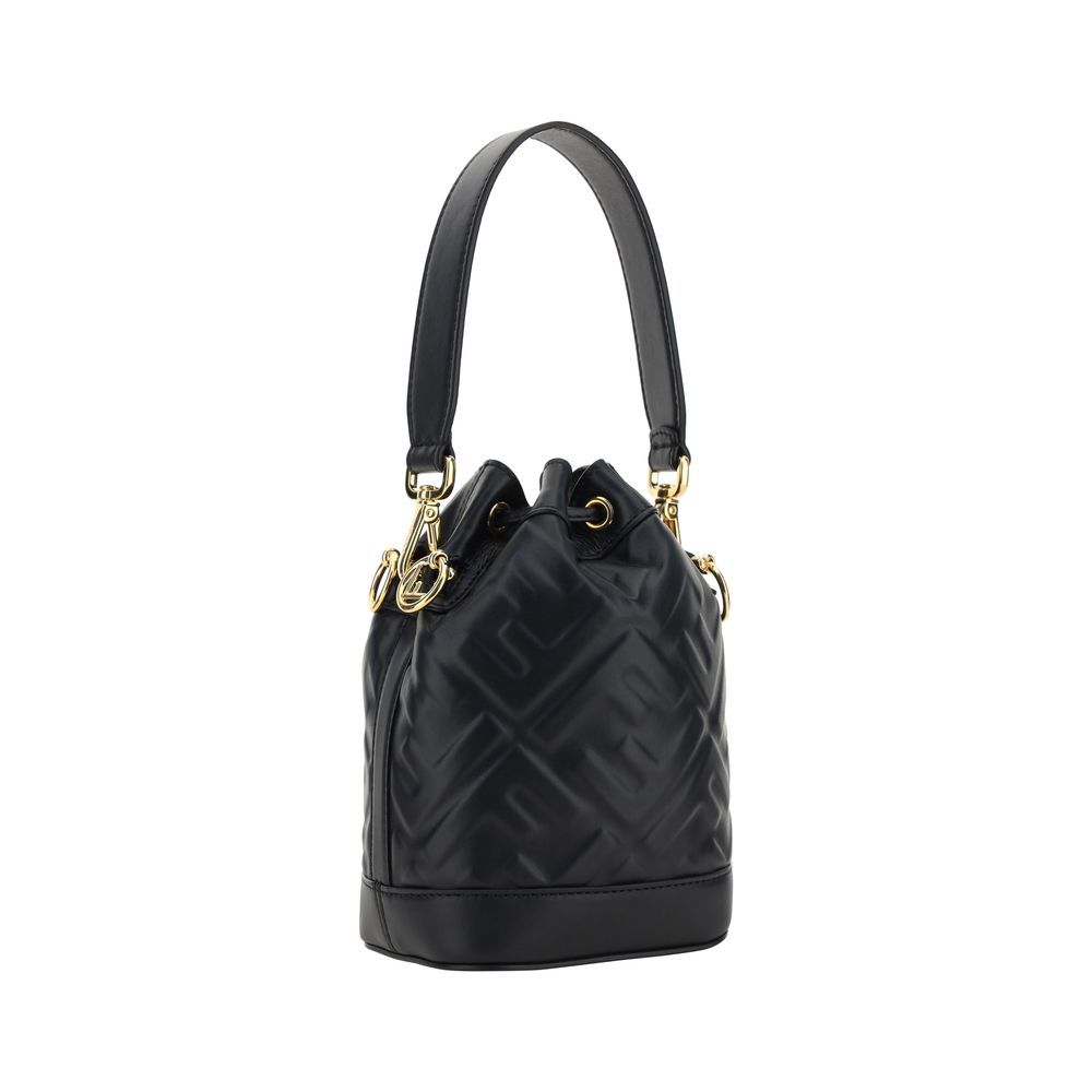 Fendi Black Leather Backet Bag