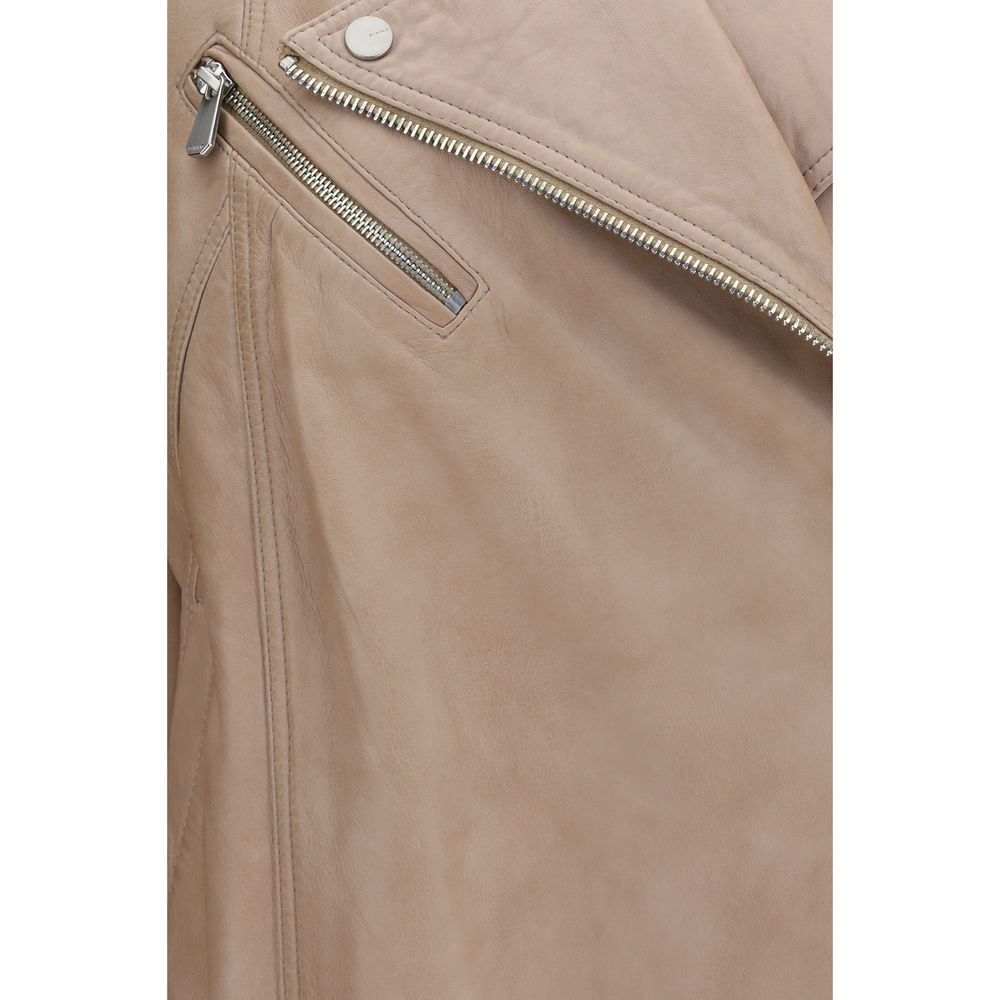 PINKO Beige skin Leather Jacket