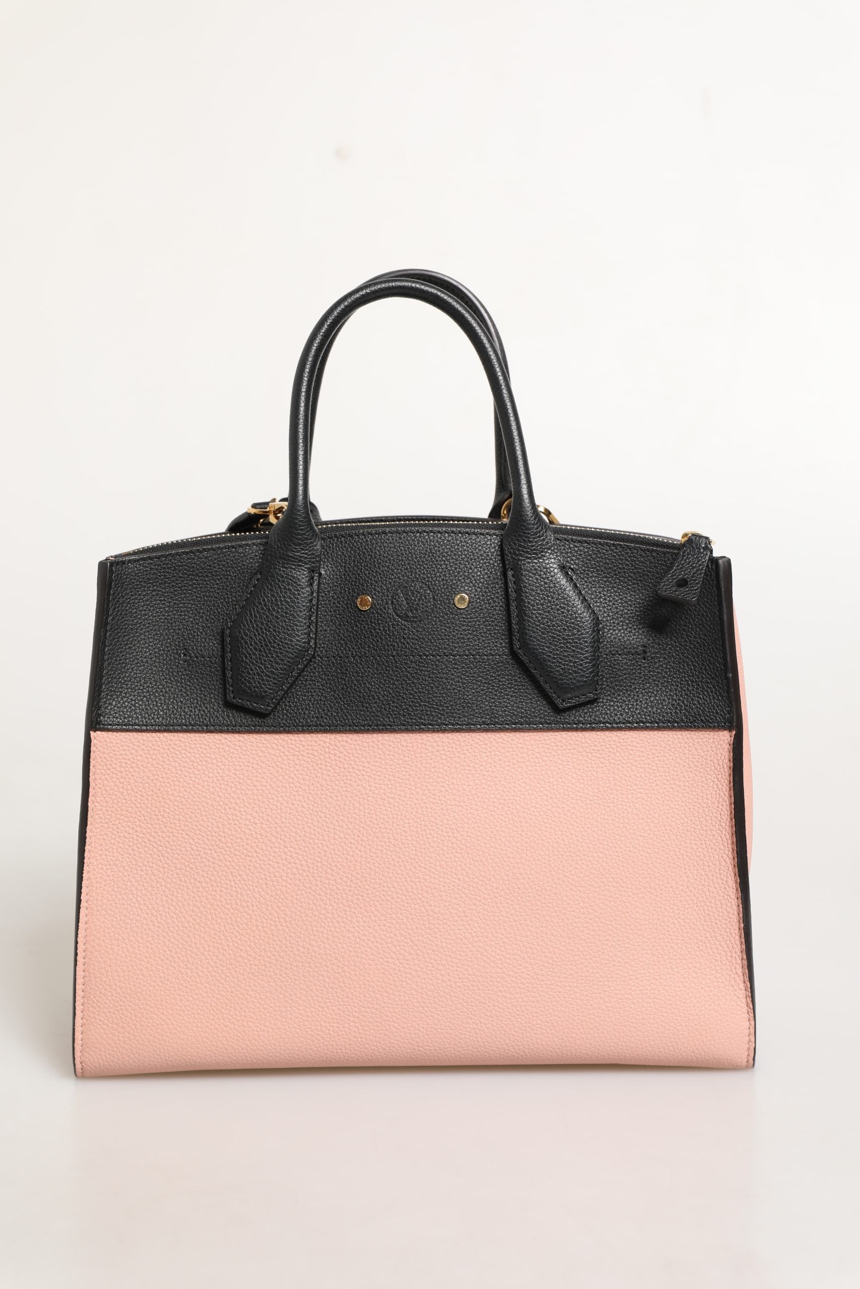 Pre-Owned Louis Vuitton Pink and Black Leather City Steamer Leather Handbag Pink, Blue Women's B+ (Good — light signs of wear)