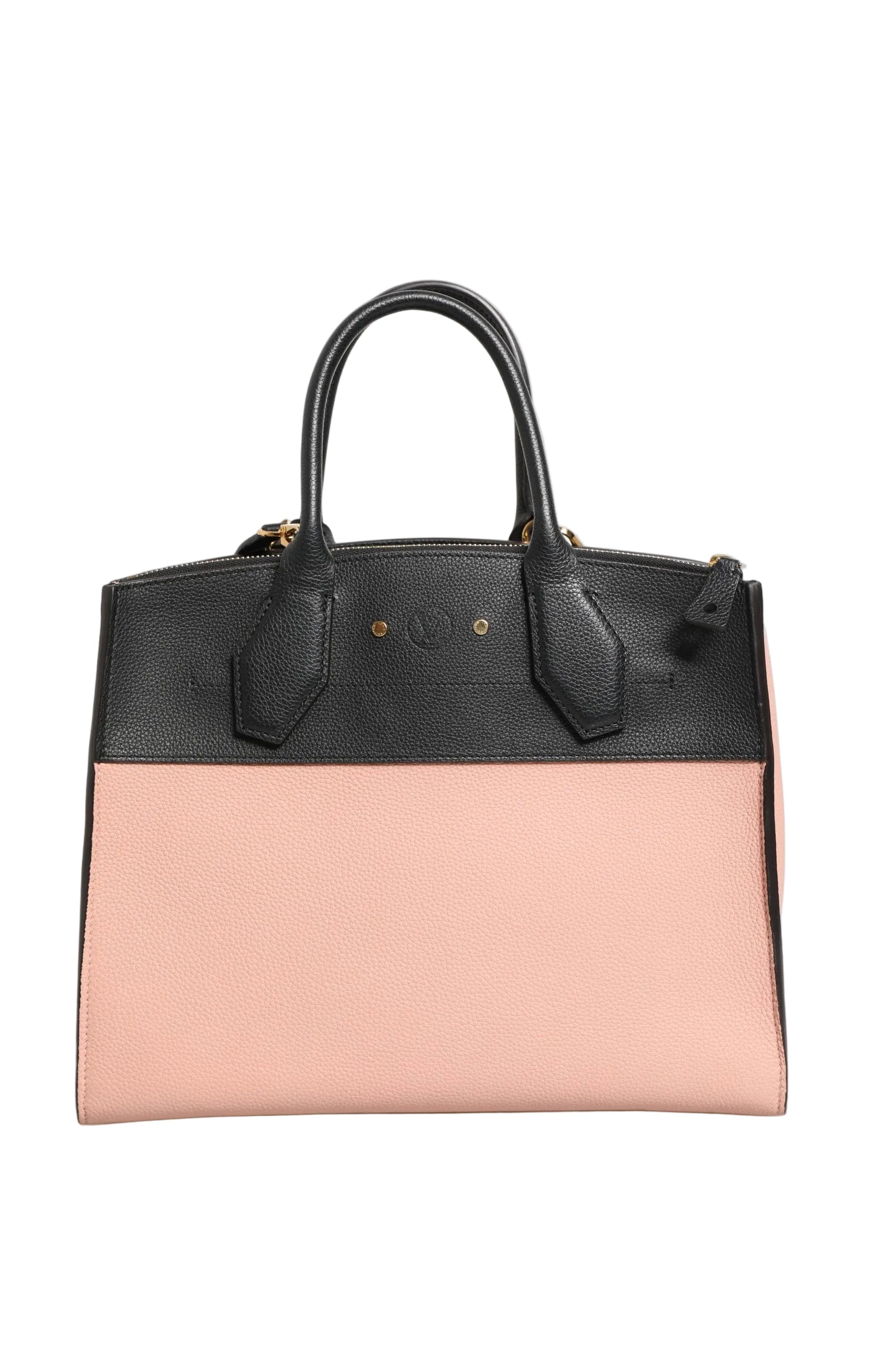 Louis Vuitton Pink and Black Leather City Steamer Leather Handbag