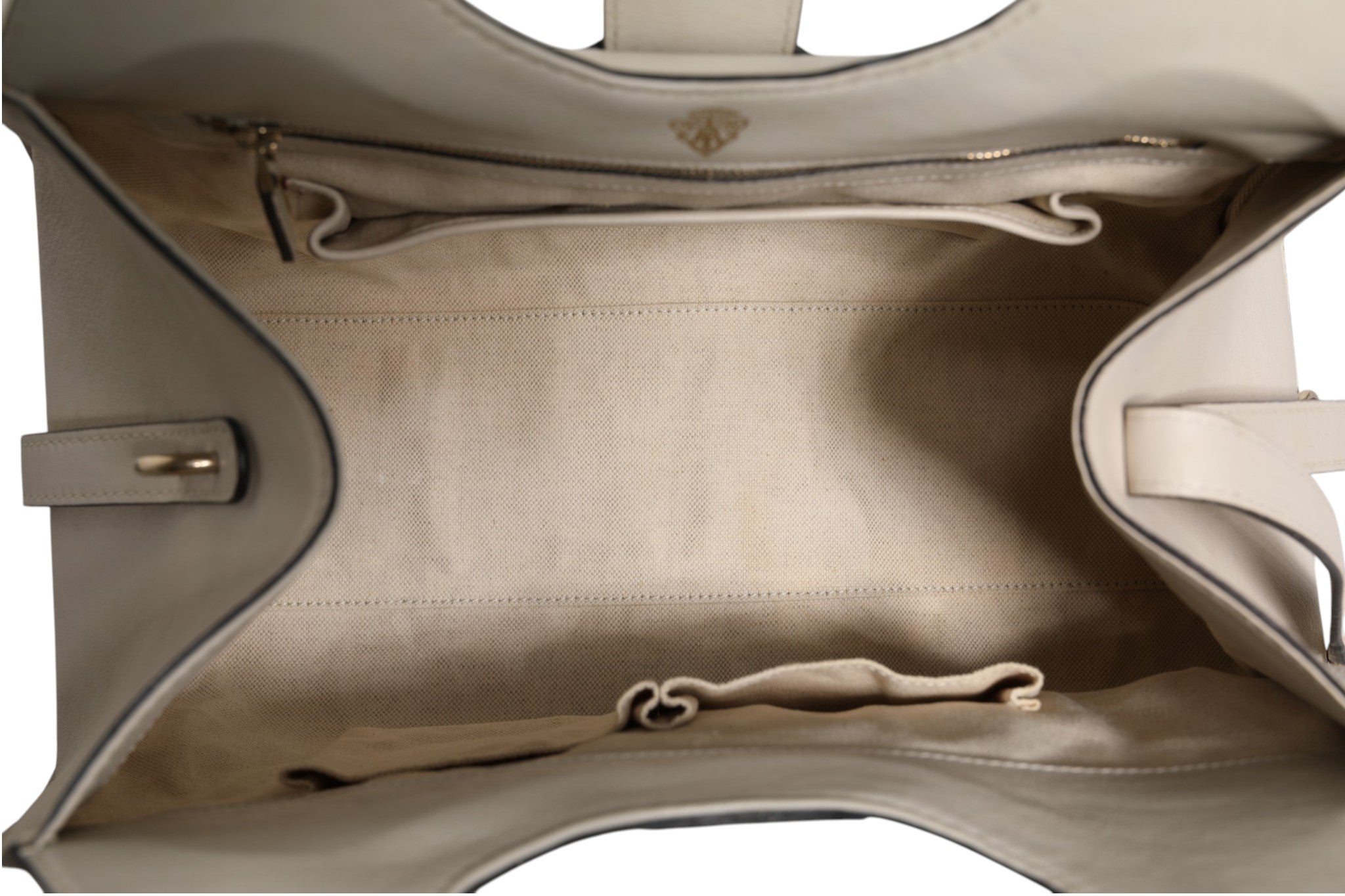 Pre-Owned Gucci White Leather Stirrup Top Handle Bag White Women's AB (Very Good — between Lightly Used and Used)