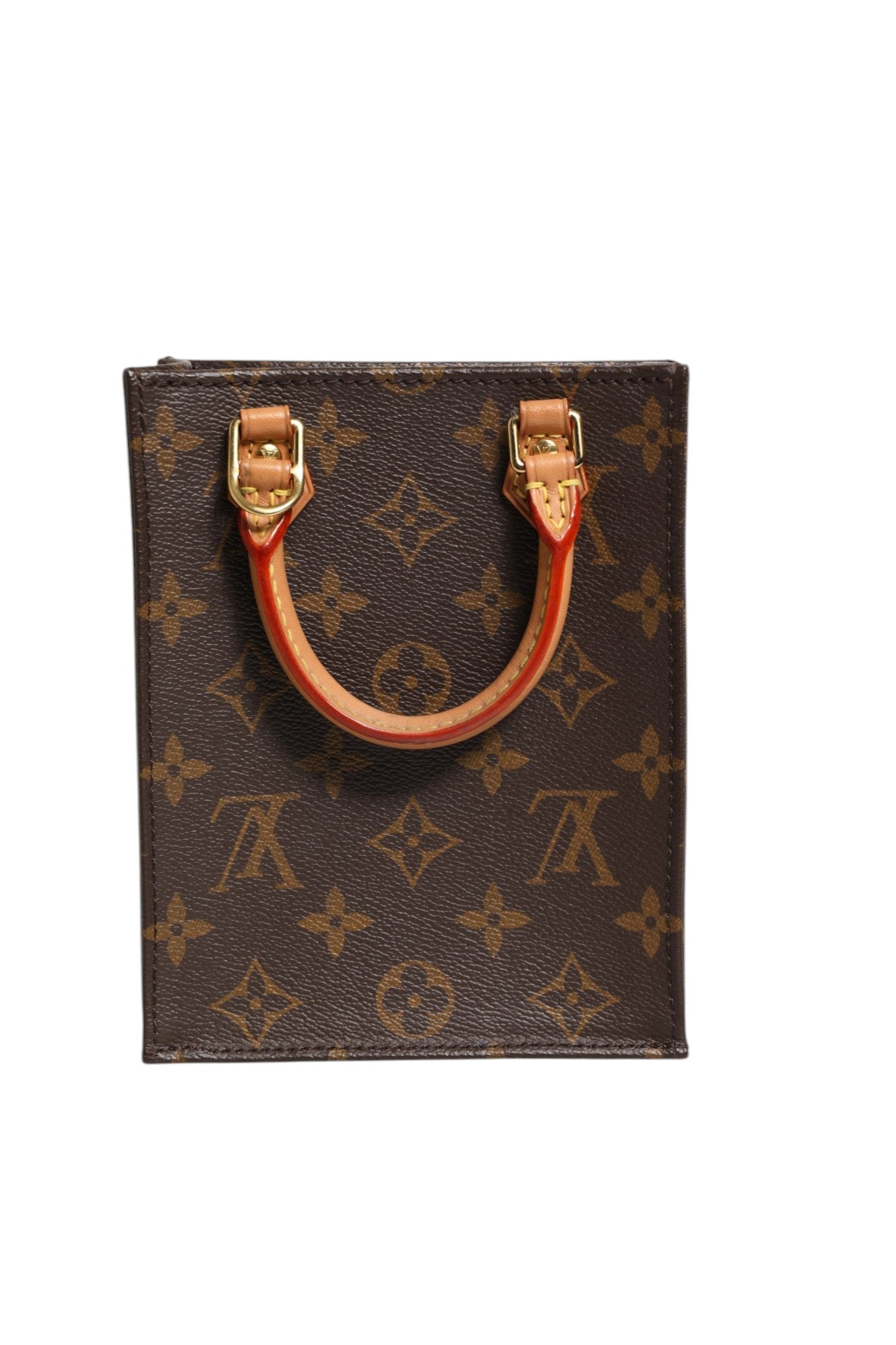 Pre-Owned Louis Vuitton Monogram Canvas Petit Sac Plat Bag Brown Women's AB (Very Good — between Lightly Used and Used)