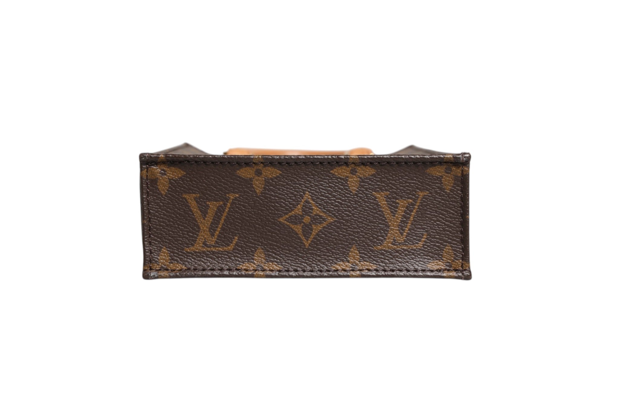 Pre-Owned Louis Vuitton Monogram Canvas Petit Sac Plat Bag Brown Women's AB (Very Good — between Lightly Used and Used)