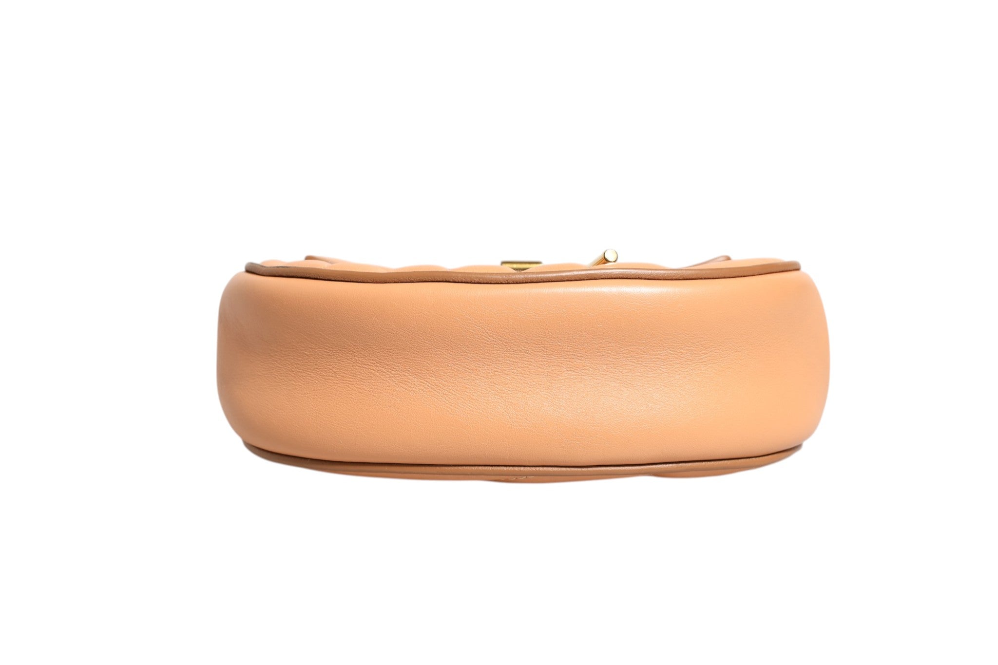 Pre-Owned Chloé Quilted Calfskin Leather Drew Bijou Shoulder Bag Beige Women's AB (Very Good — between Lightly Used and Used)