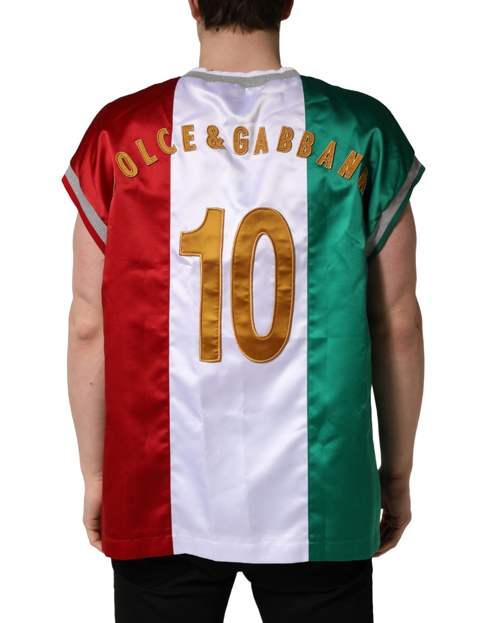 Dolce & Gabbana Multicolor Italian DG Logo Crew Neck T-shirt