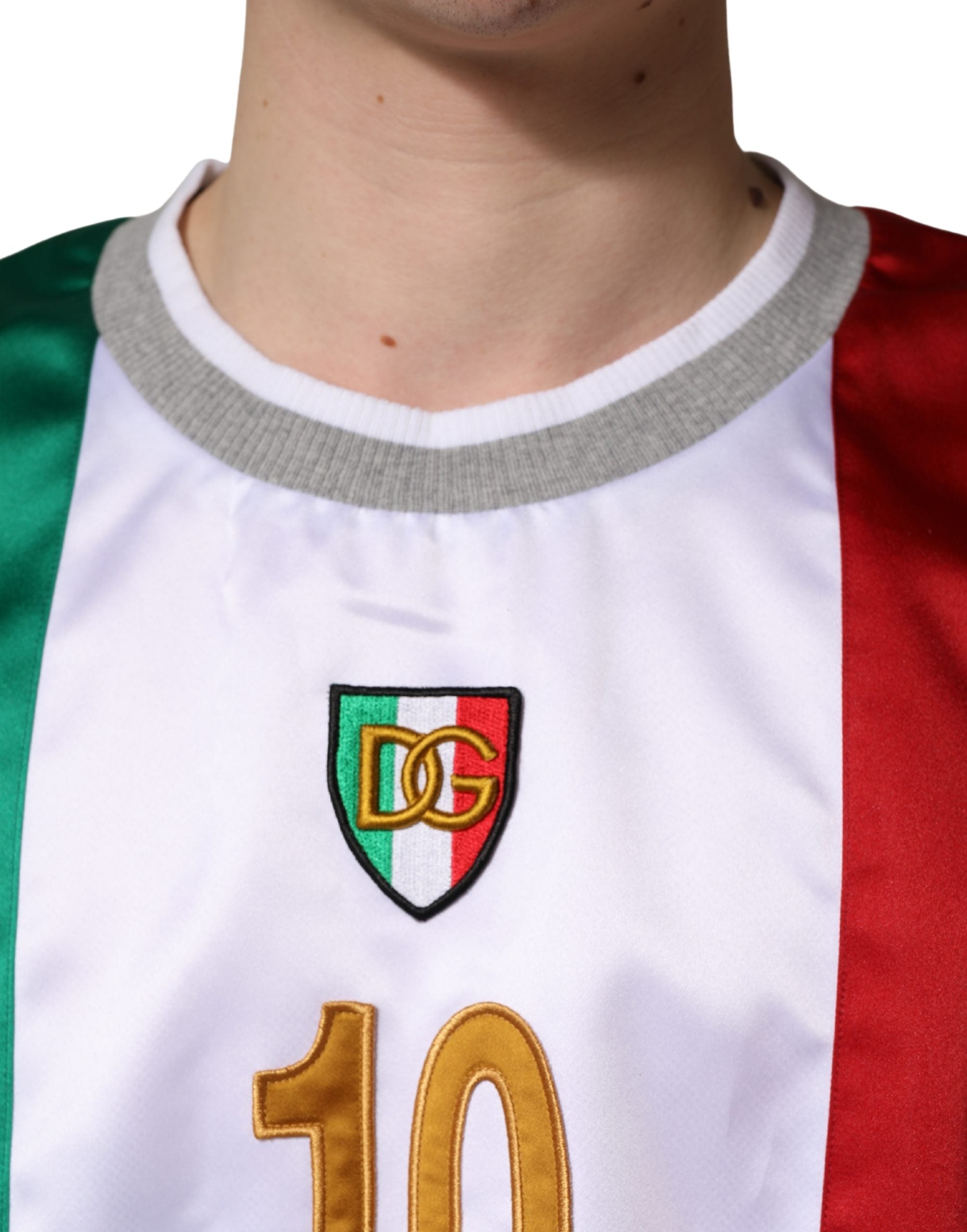 Dolce & Gabbana Multicolor Italian DG Logo Crew Neck T-shirt