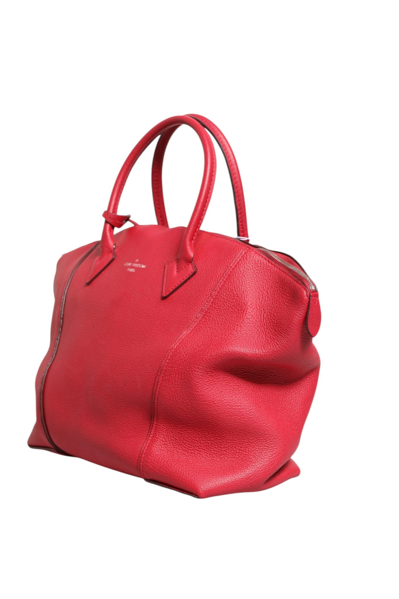 Pre-Owned Louis Vuitton Griotte Taurillon Leather Soft Lockit MM Crossbody Bag Red Women's B+ (Good — light signs of wear)