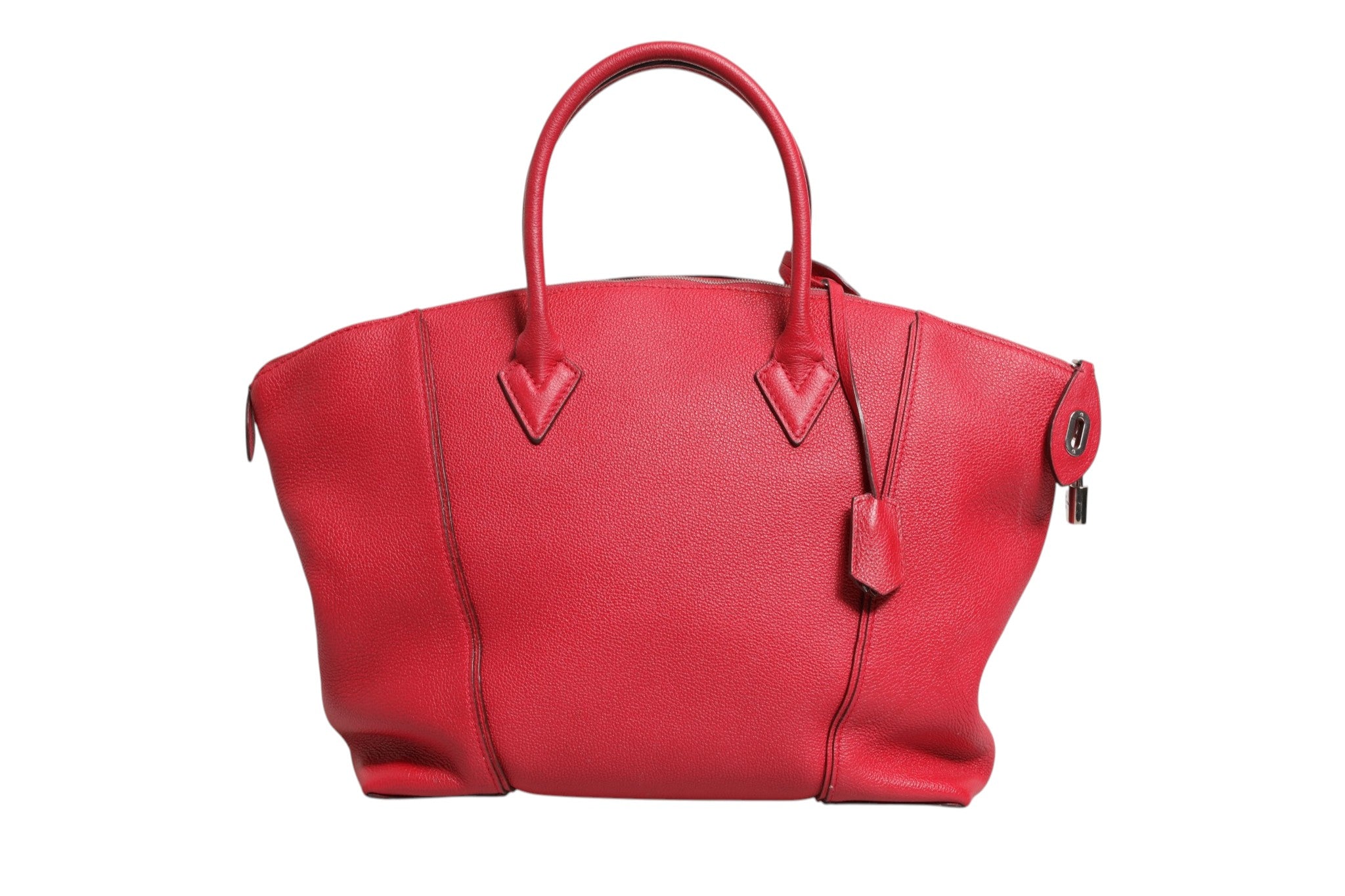 Pre-Owned Louis Vuitton Griotte Taurillon Leather Soft Lockit MM Crossbody Bag Red Women's B+ (Good — light signs of wear)