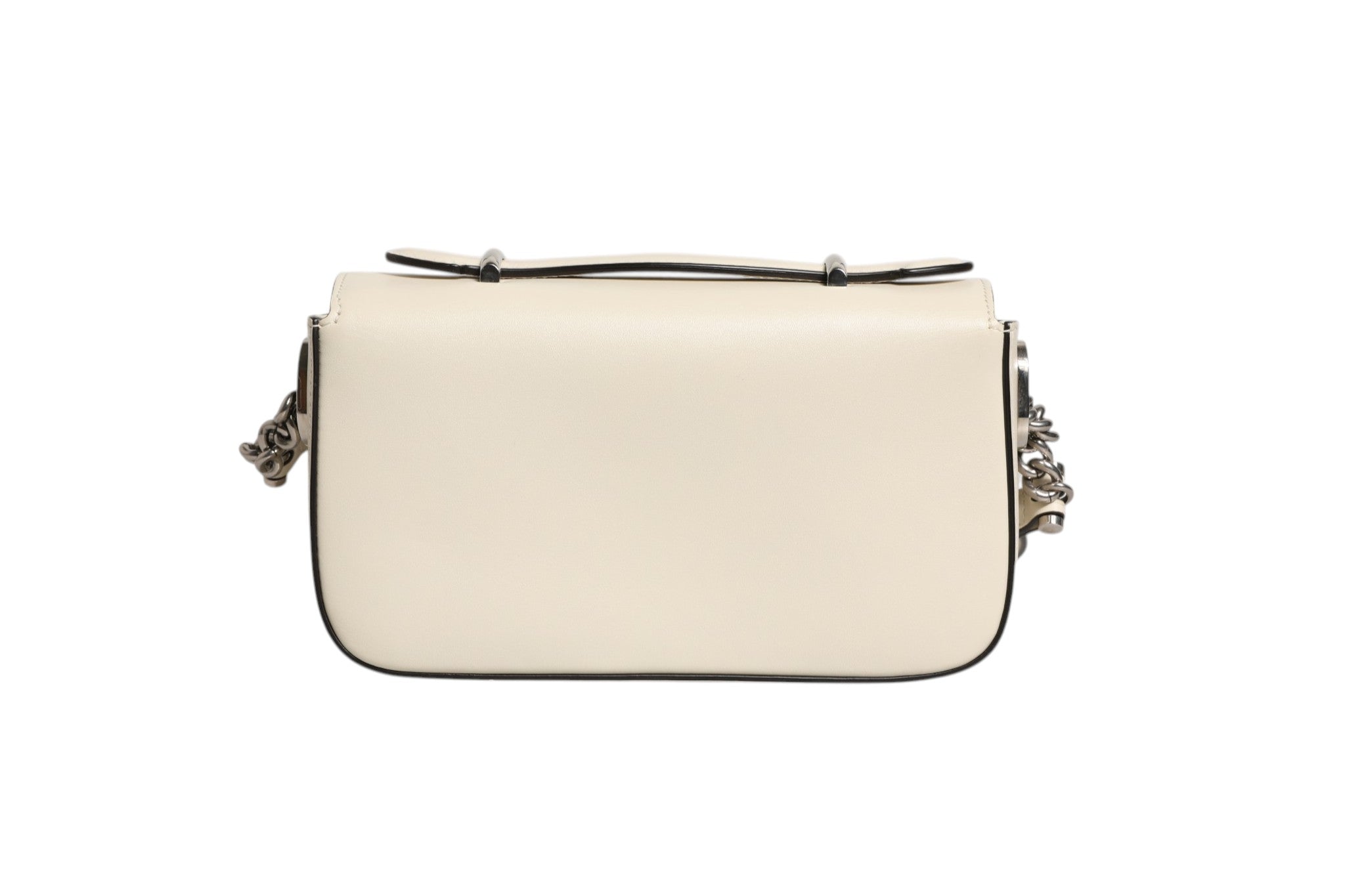 Pre-Owned Gucci Petite GG Flap Shoulder Bag White Women's B+ (Good — light signs of wear)