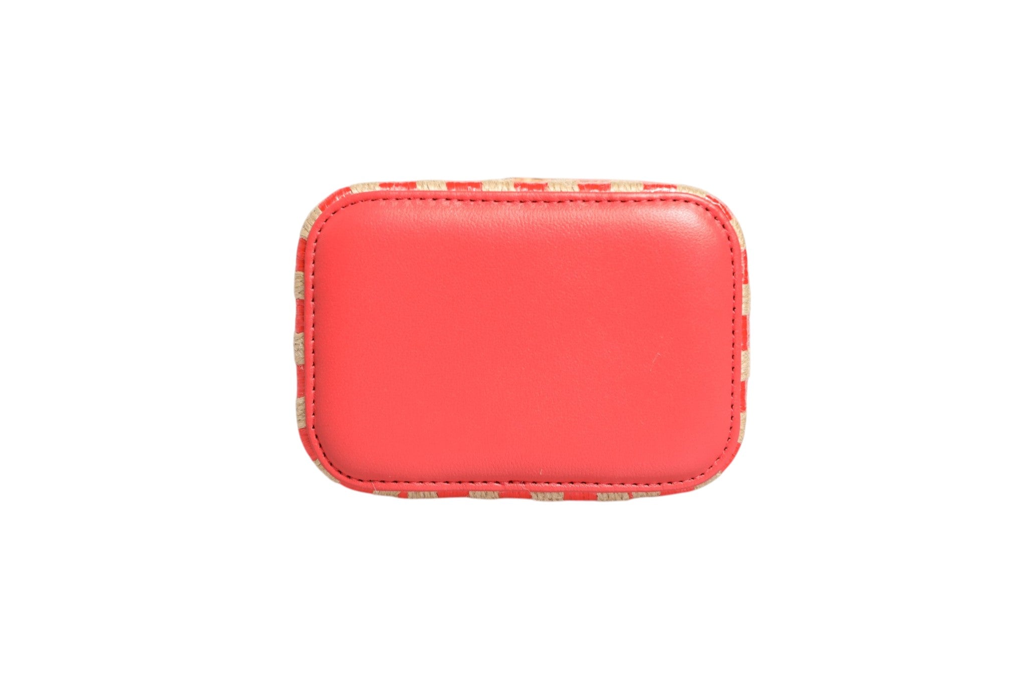 Pre-Owned Chanel Raffia Jute Striped Mini Vanity Case Beige, Orange Women's A (Excellent — Like New)