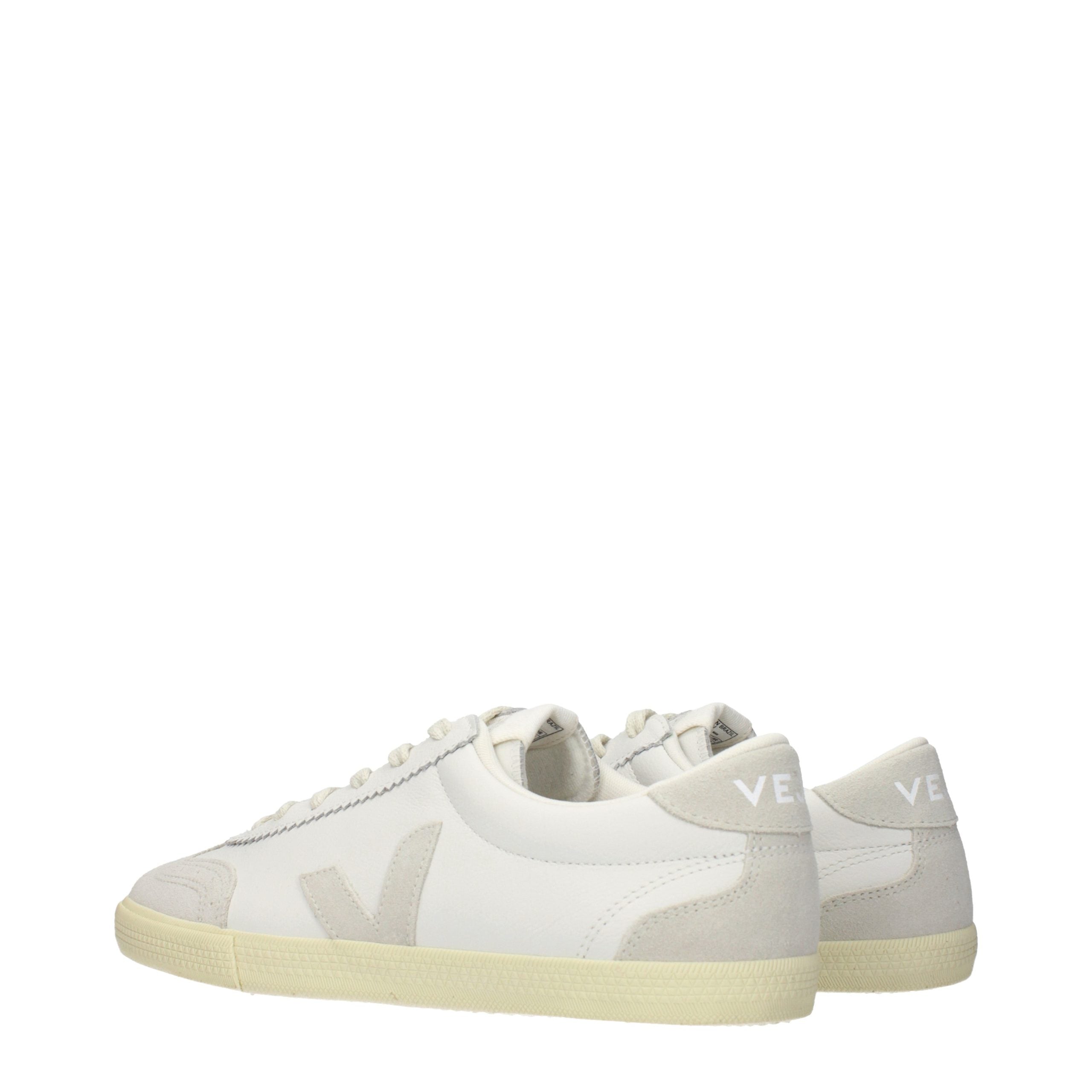 Veja White Leather Low Top Sneakers