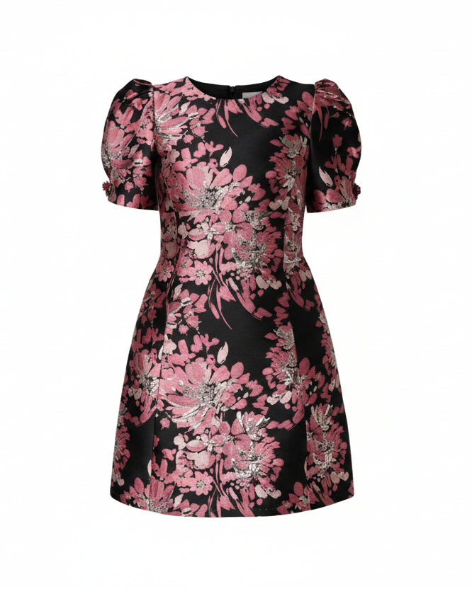 Dolce & Gabbana Multicolor Floral Brocade A-line Mini Dress