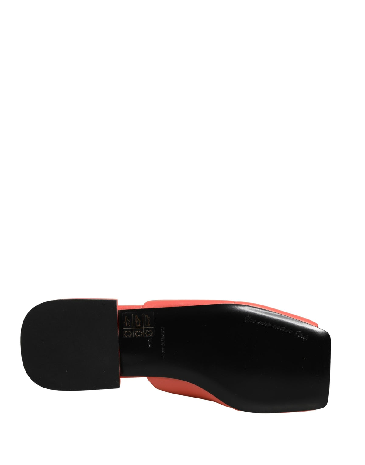 New Dolce & Gabbana Orange DG Logo Leather Flats Sandals Shoes