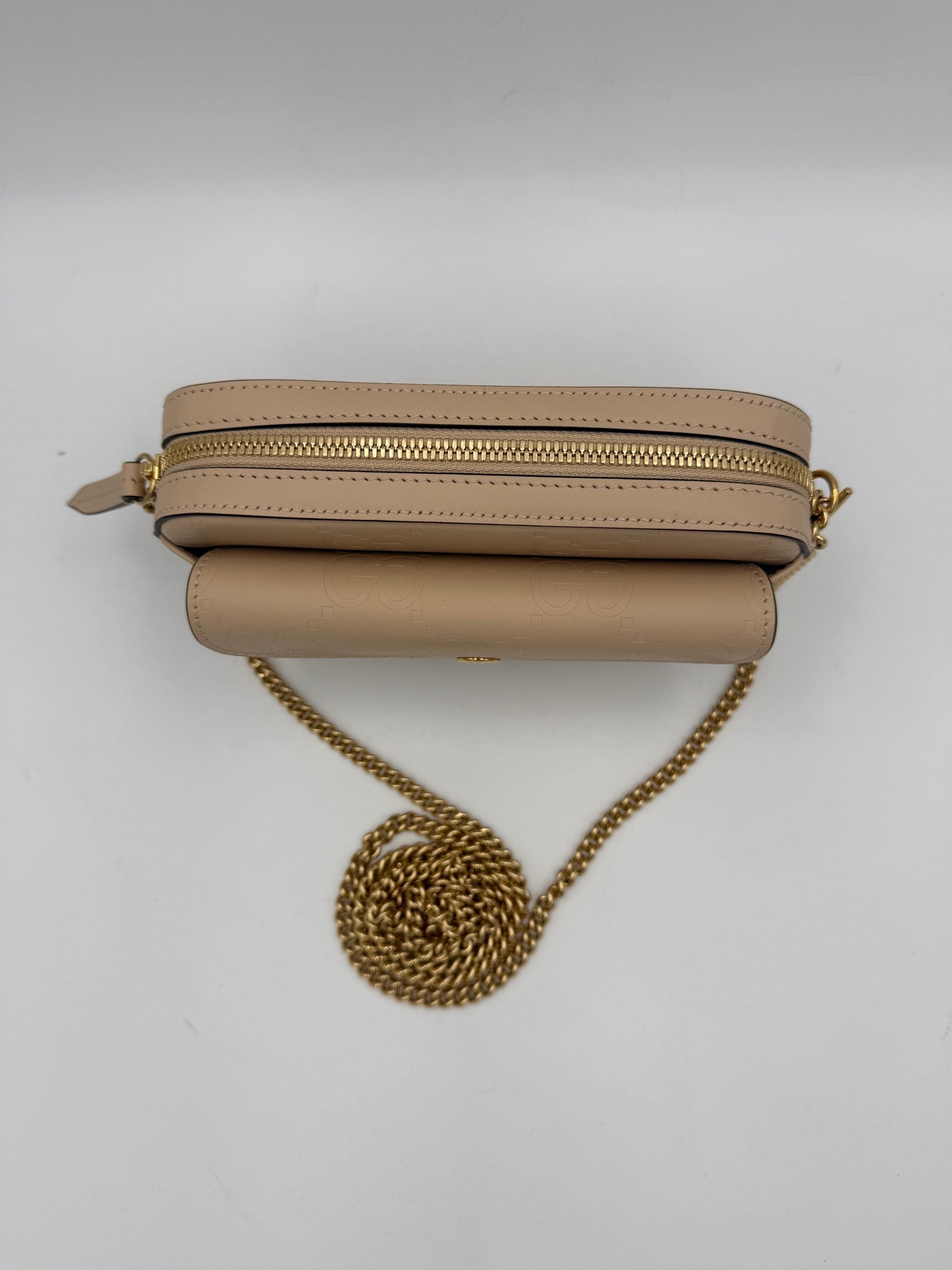 Pre-Owned Gucci GUCCI GG Jumbo Beige with Front Pocket Shoulder Bag White Women's AB (Very Good — between Lightly Used and Used)