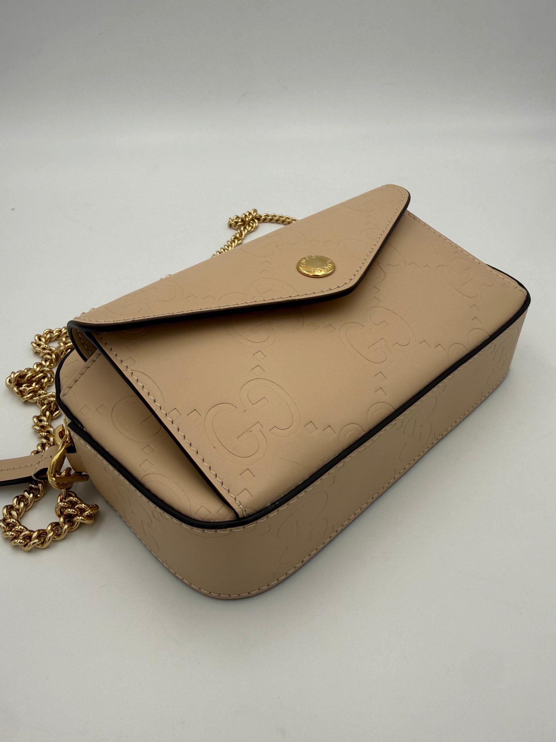Pre-Owned Gucci GUCCI GG Jumbo Beige with Front Pocket Shoulder Bag White Women's AB (Very Good — between Lightly Used and Used)