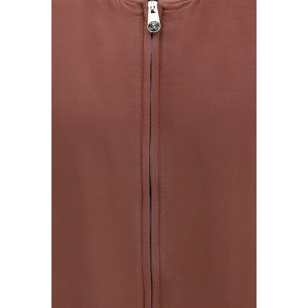 Versace Burgundy Silk Bomber