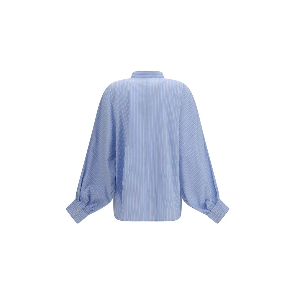SOSUE Blue Cotton Pattern Shirt