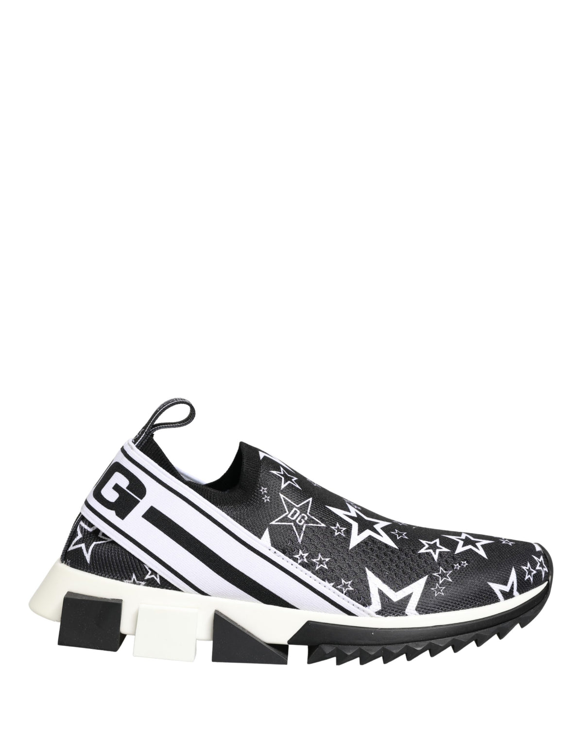 New Dolce & Gabbana Black Stars Logo SORRENTO Sneakers Shoes
