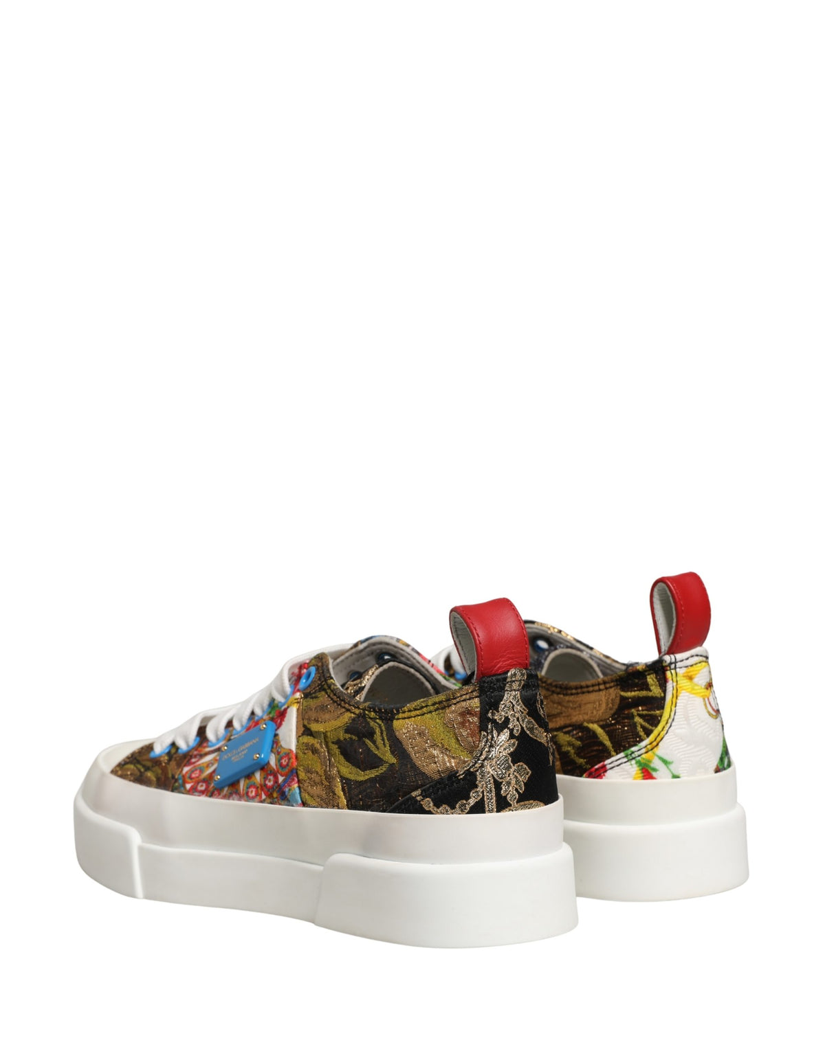 New Dolce & Gabbana Patchwork Low Top Sneakers Shoes