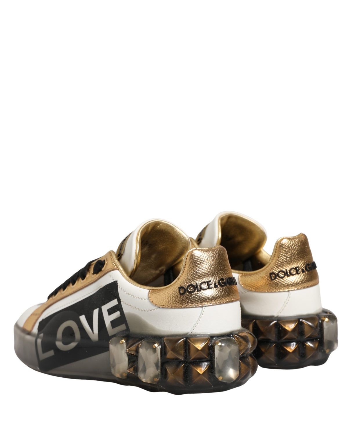 New Dolce & Gabbana Crystal StuddedLOVE Sneakers Shoes