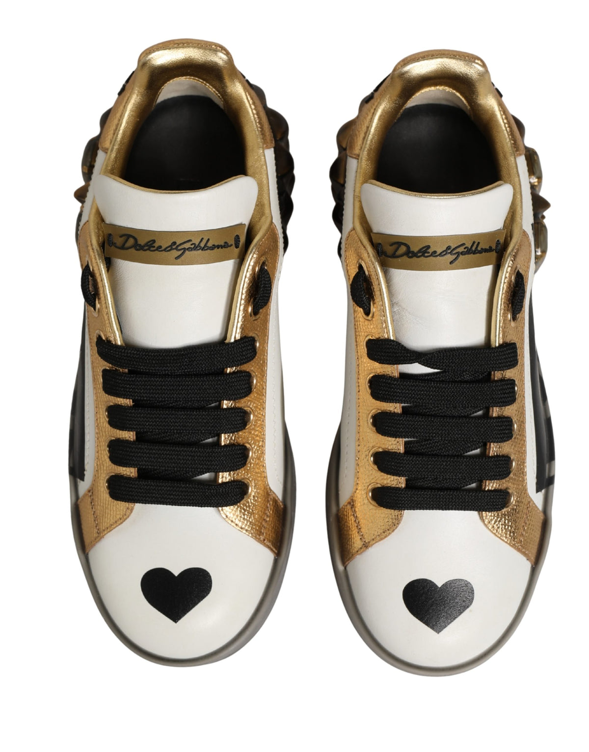New Dolce & Gabbana Crystal StuddedLOVE Sneakers Shoes