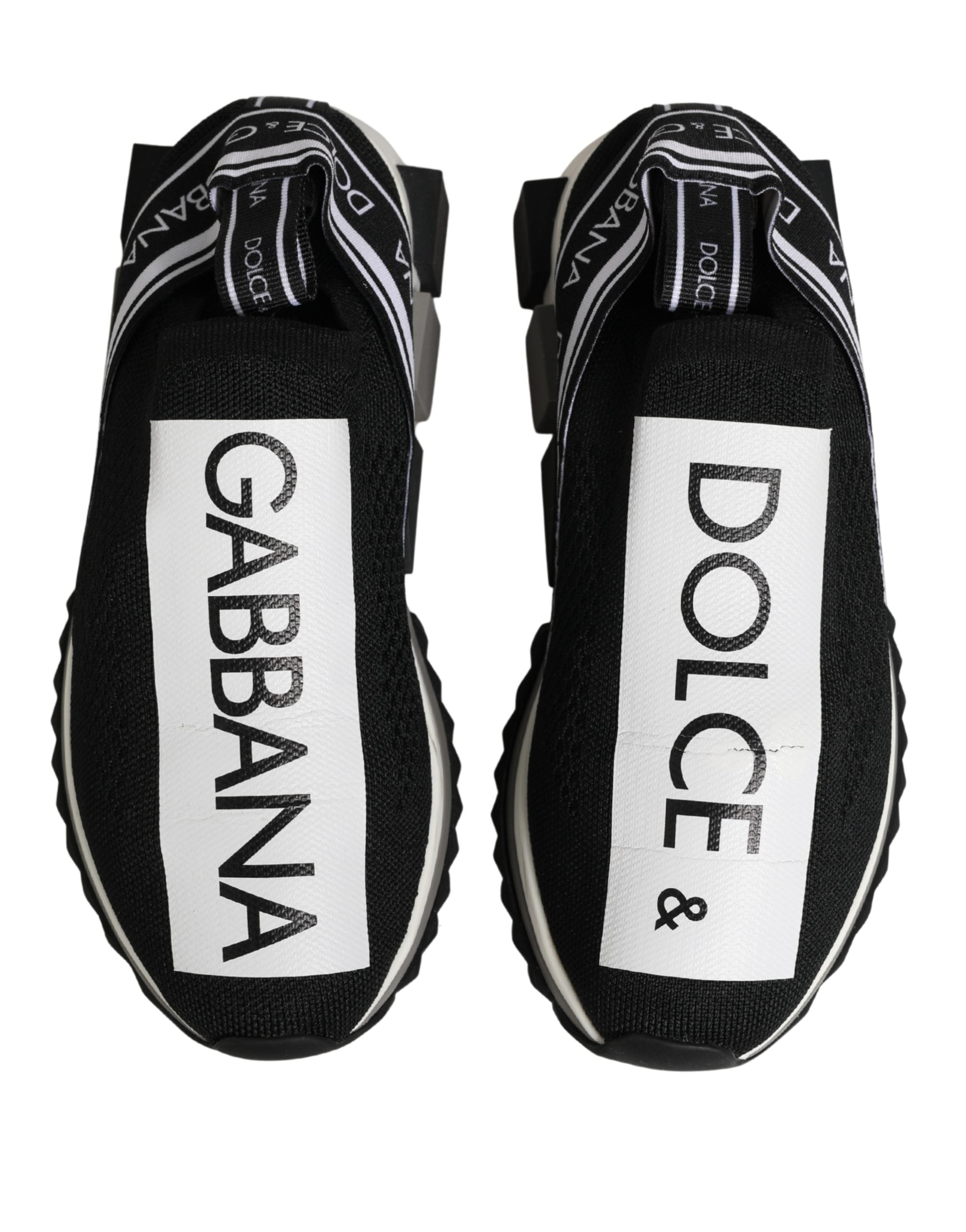 Dolce & Gabbana Black Sorrento Slip On Low Top Sneakers Shoes
