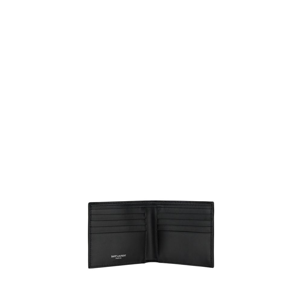 Saint Laurent Black Leather Wallet