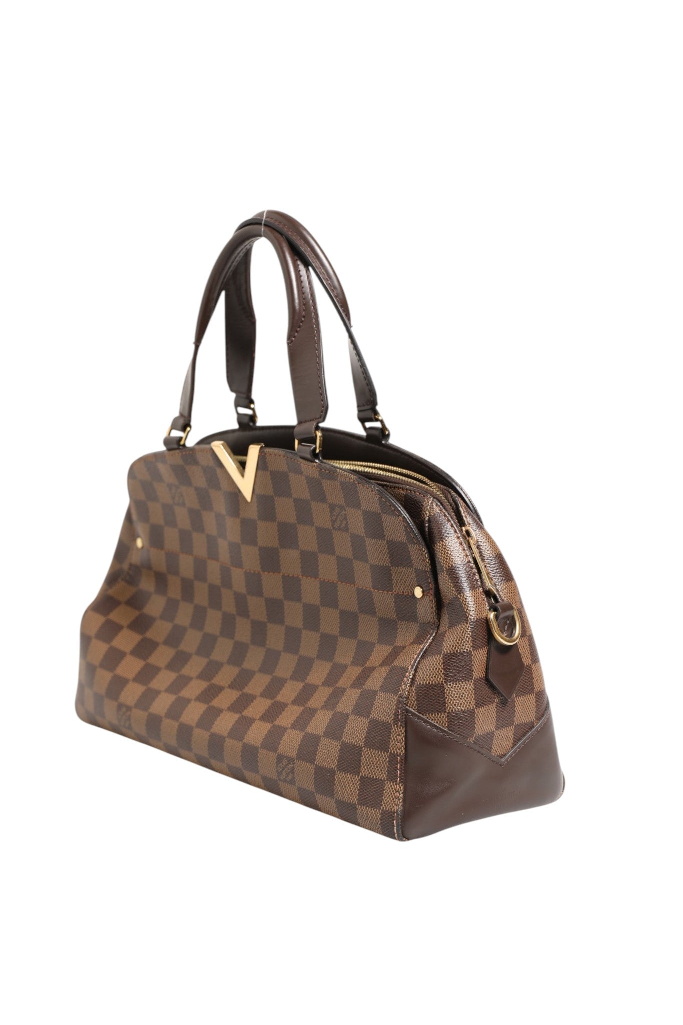 Pre-Owned Louis Vuitton Damier Ebene Kensington Bowling Bag Brown Women's B+ (Good — light signs of wear)