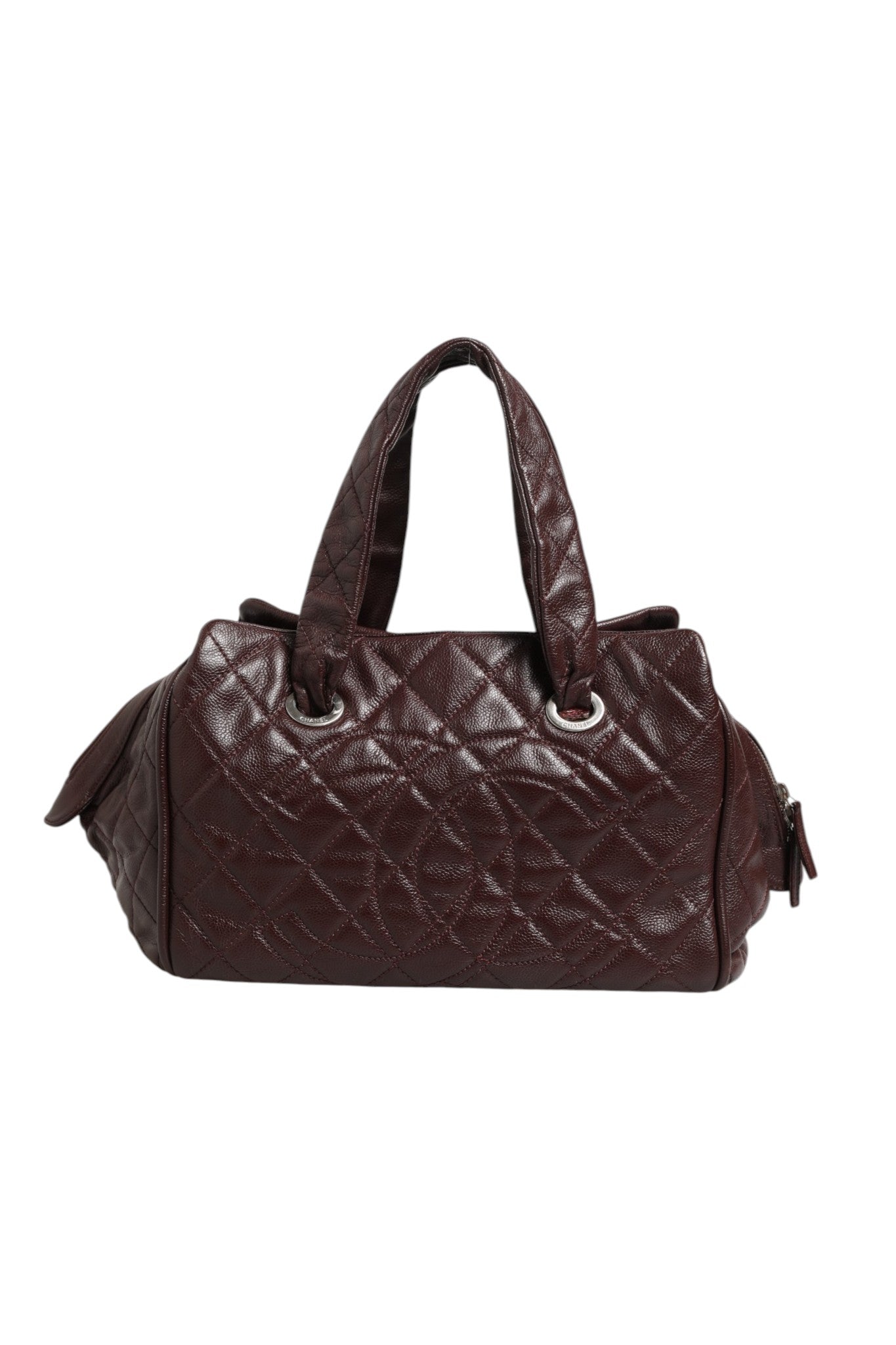 Chanel Medium Burgundy Bowler Bag