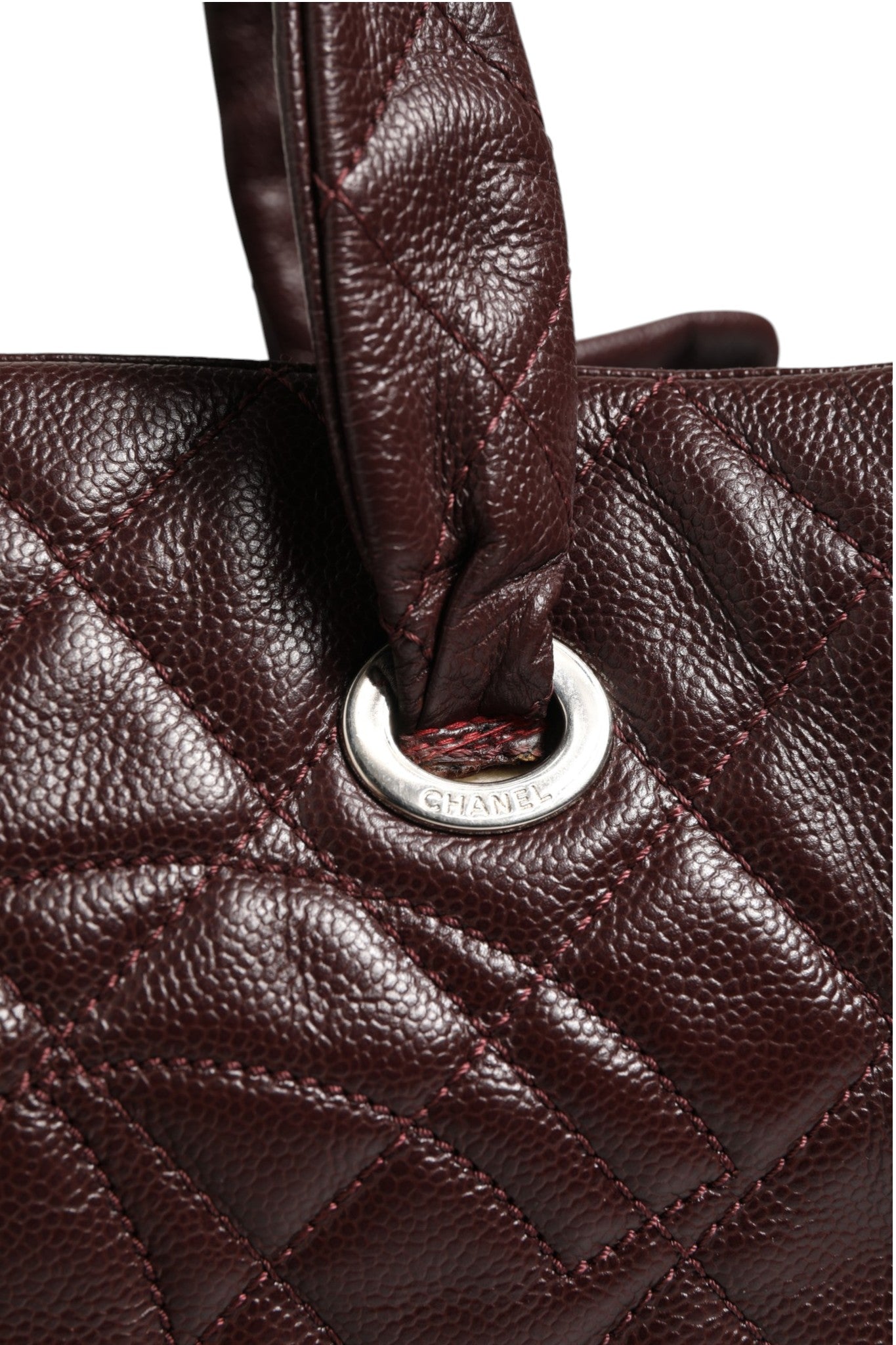 Pre-Owned Chanel Timeless Bowler Bag Burgundy Women's B+ (Good — light signs of wear)