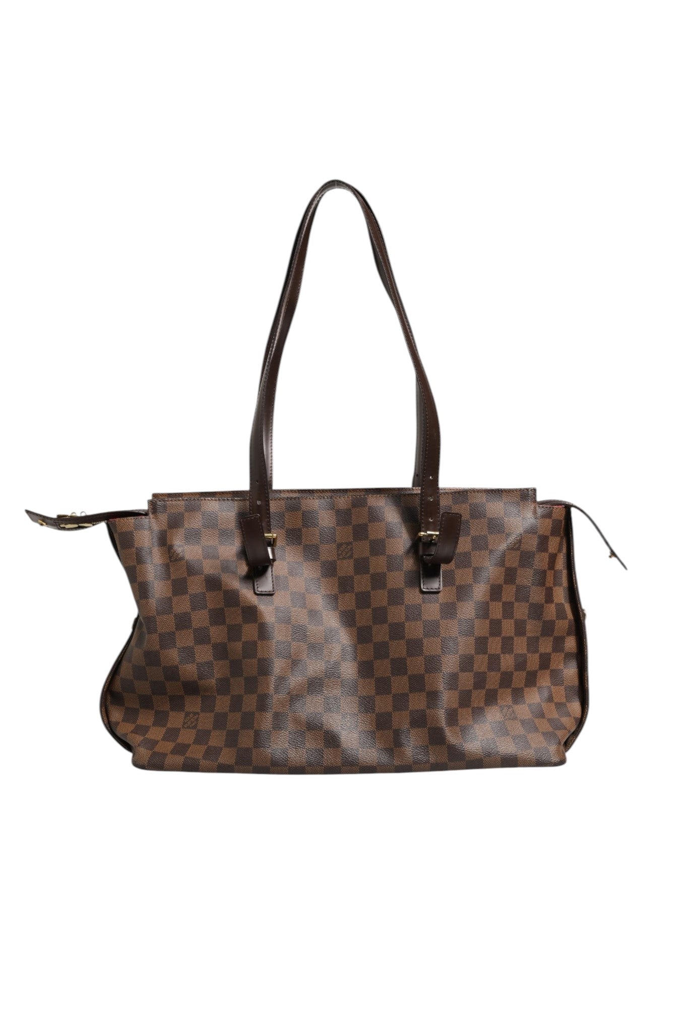 Pre-Owned Louis Vuitton Damier Ebene Chelsea Tote Brown Women's B+ (Good — light signs of wear)