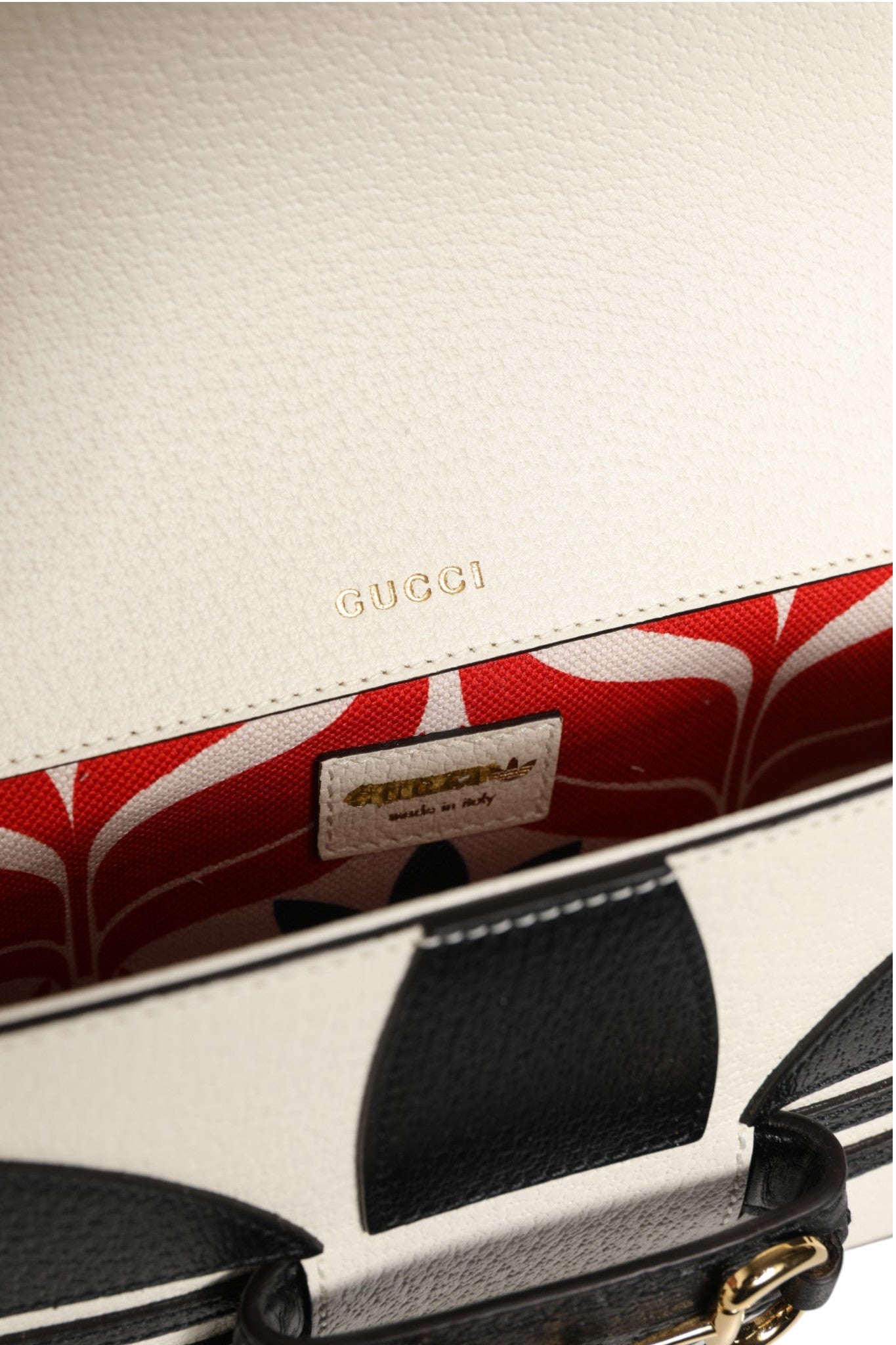 Pre-Owned Gucci x Adidas Horsebit 1955 Shoulder Bag Black/White White Women's A (Excellent — Like New)