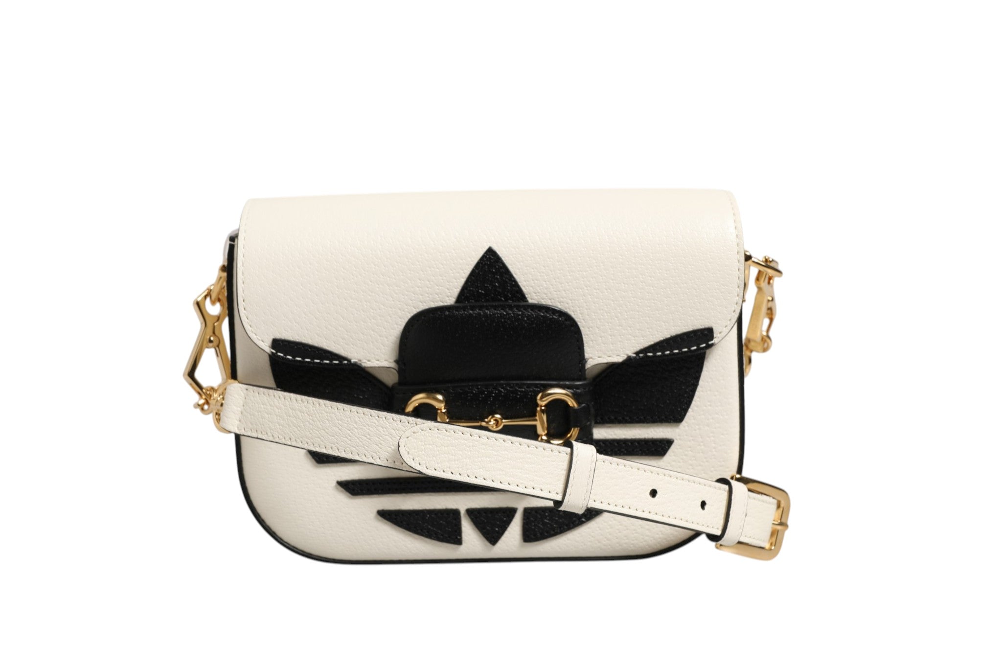 Pre-Owned Gucci x Adidas 1955 Horsebit Shoulder Bag White, Black Women's A (Excellent — Like New)