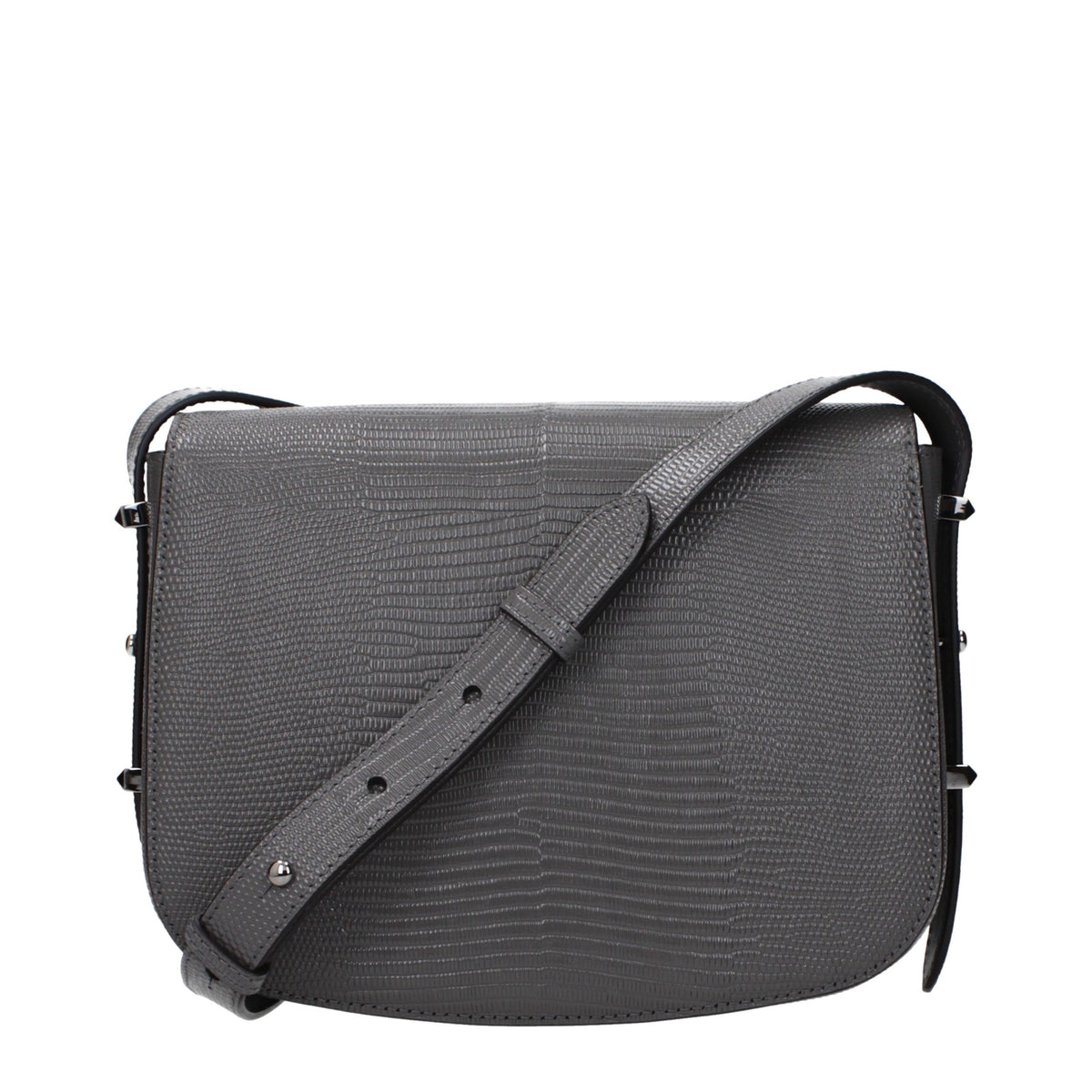 New Jimmy Choo Gray Leather Crossbody Bag