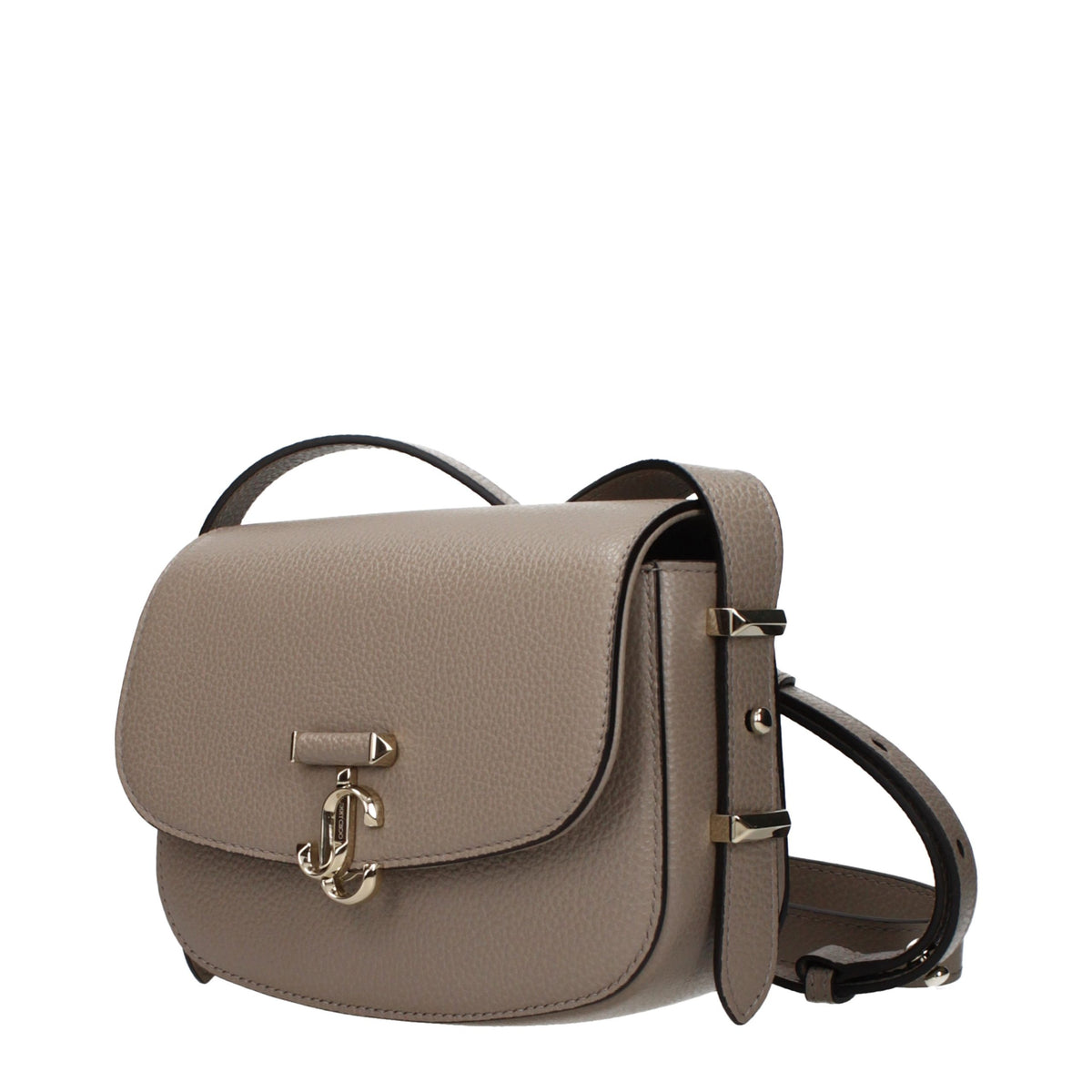 New Jimmy Choo Gray Leather Crossbody Bag