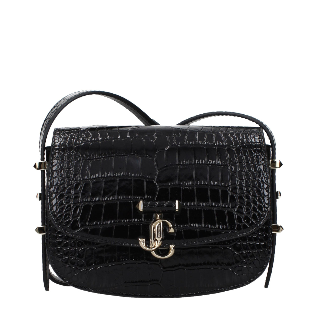 New Jimmy Choo Black Leather Crossbody Bag
