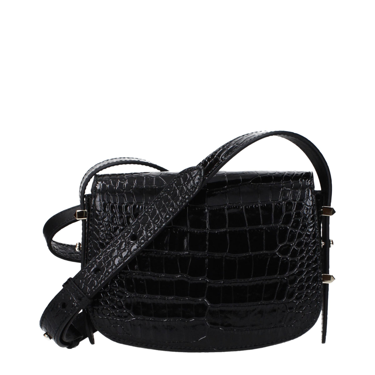 New Jimmy Choo Black Leather Crossbody Bag