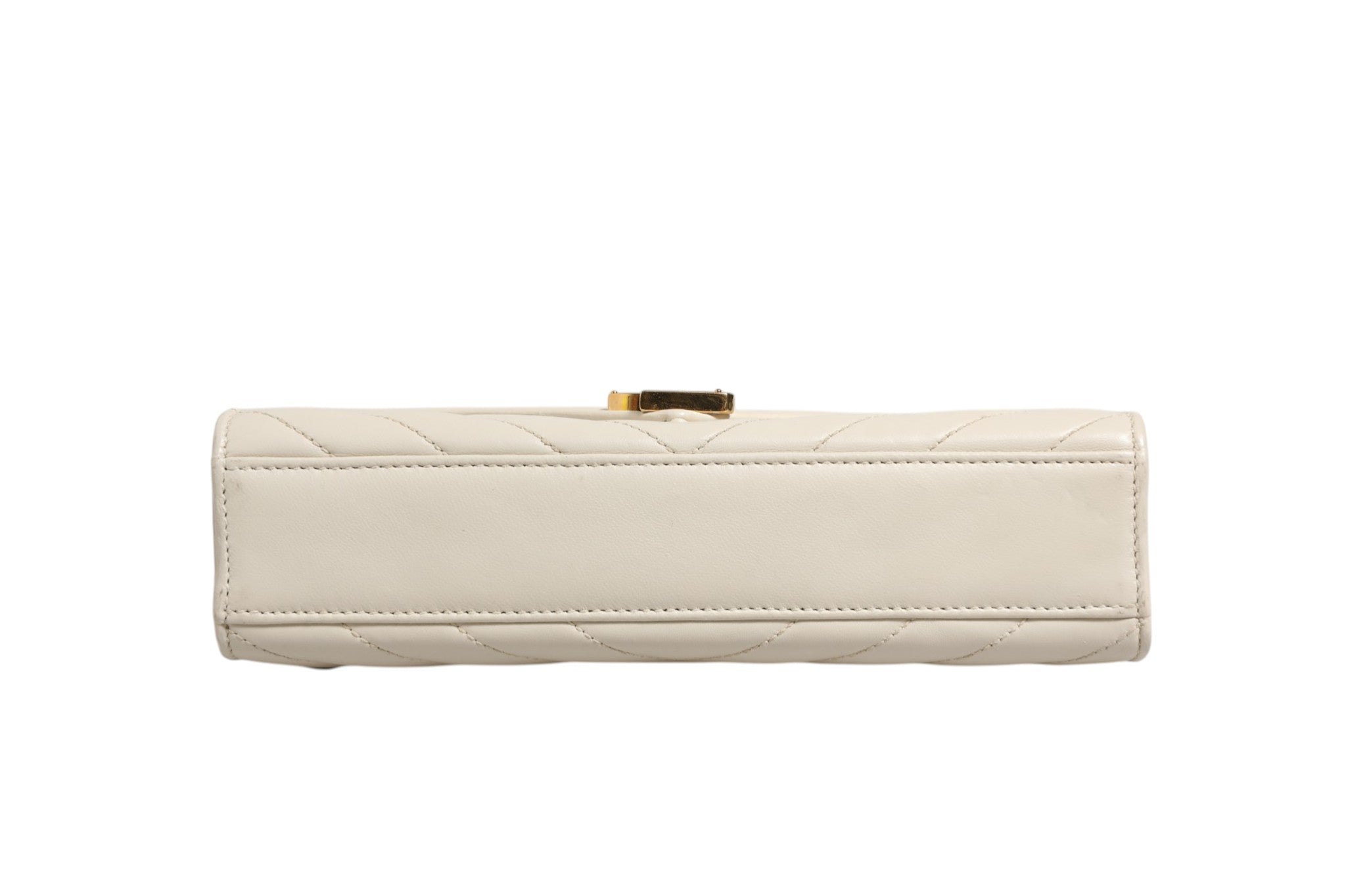 Pre-Owned Saint Laurent Envelope Triquilt Medium YSL Shoulder Bag White Women's AB (Very Good — between Lightly Used and Used)